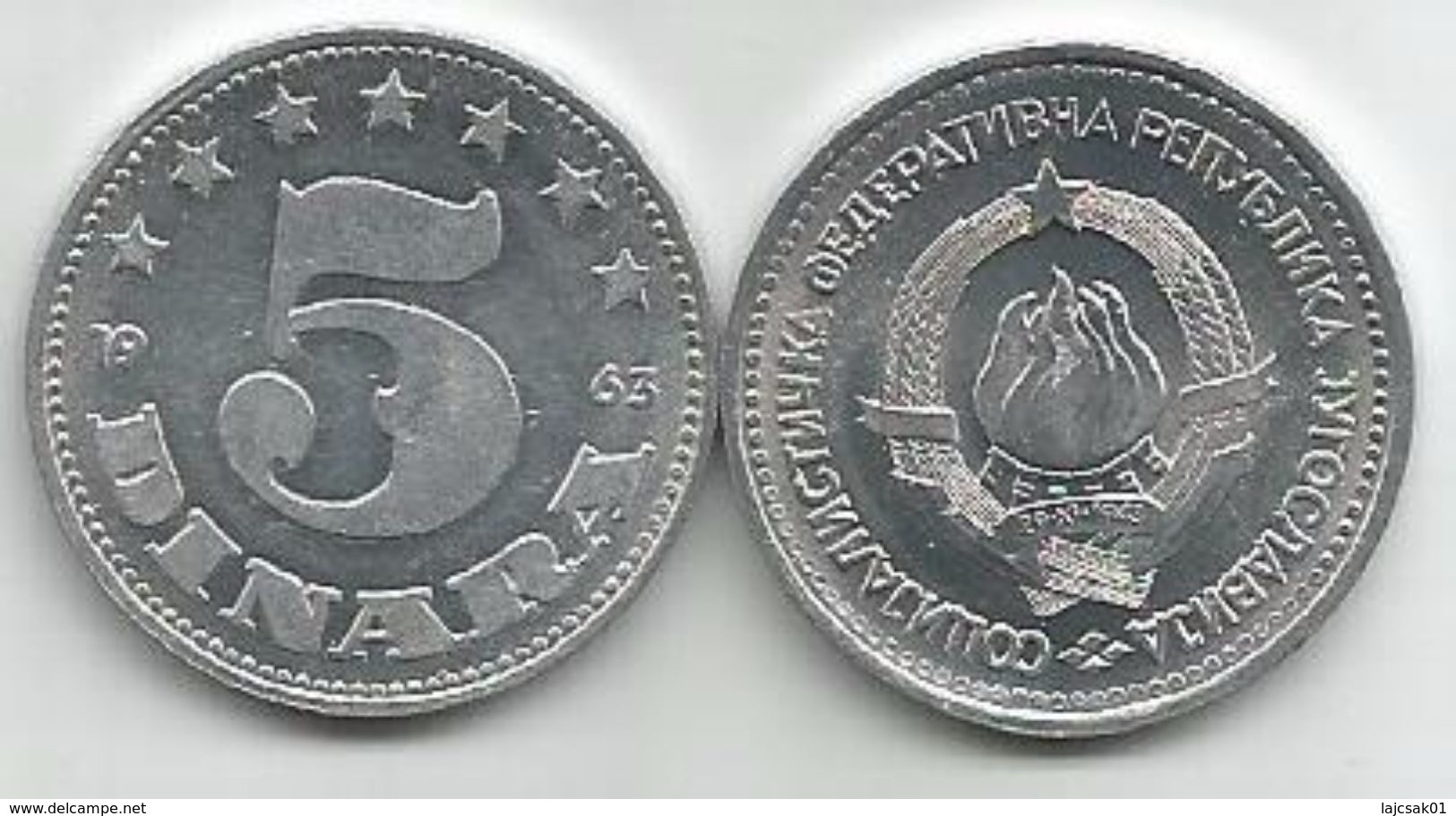 Yugoslavia 5 Dinara  1963. XF  KM#38 - Jugoslawien