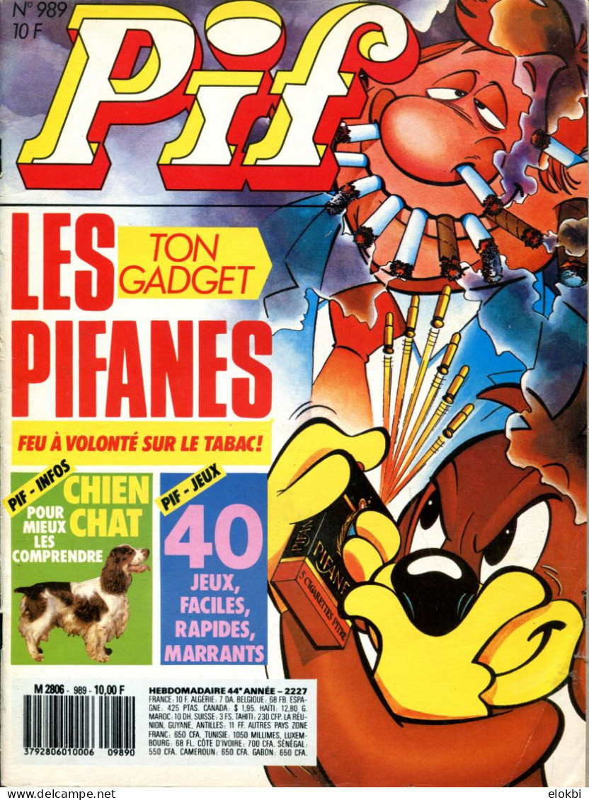 Lot des Pif Gadget N°987, 988 et 989 - Une grande aventure de Pif et Hercule en 3 parties "La foire du Trône"