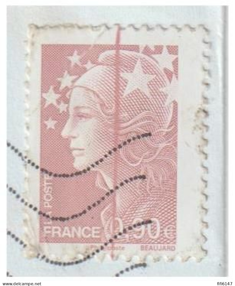 FRANCE --1009-- 090c Beaujard -- Timbre Traversé Par Trait De Couleur --Timbre Avec Défauts --Hélas-- - Briefe U. Dokumente