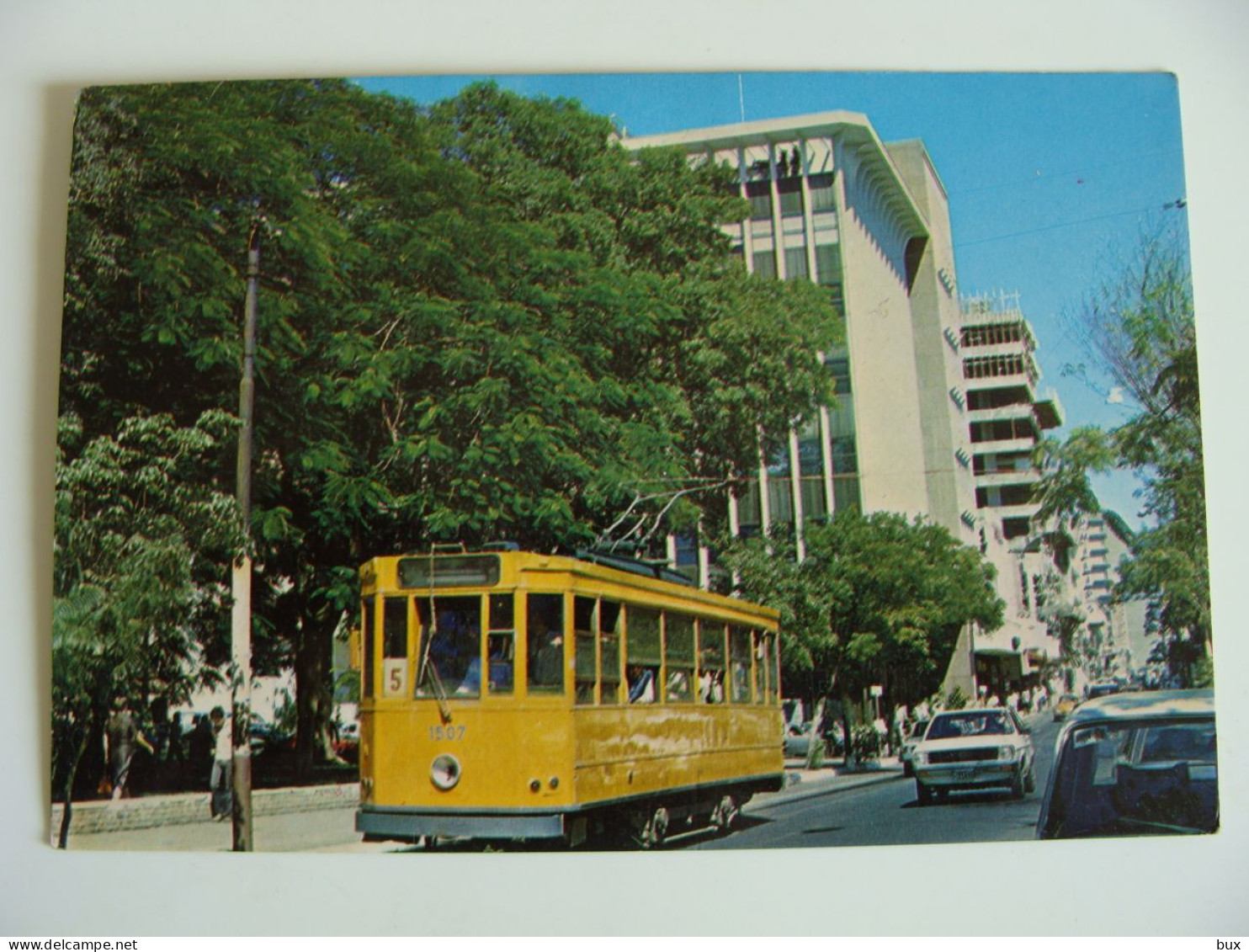 Asuncion - Calle Estrella , Tram TRAMWAY  BUS FILOBUS  AMERICA  CIRCULE   FORMATO GRANDE - Paraguay