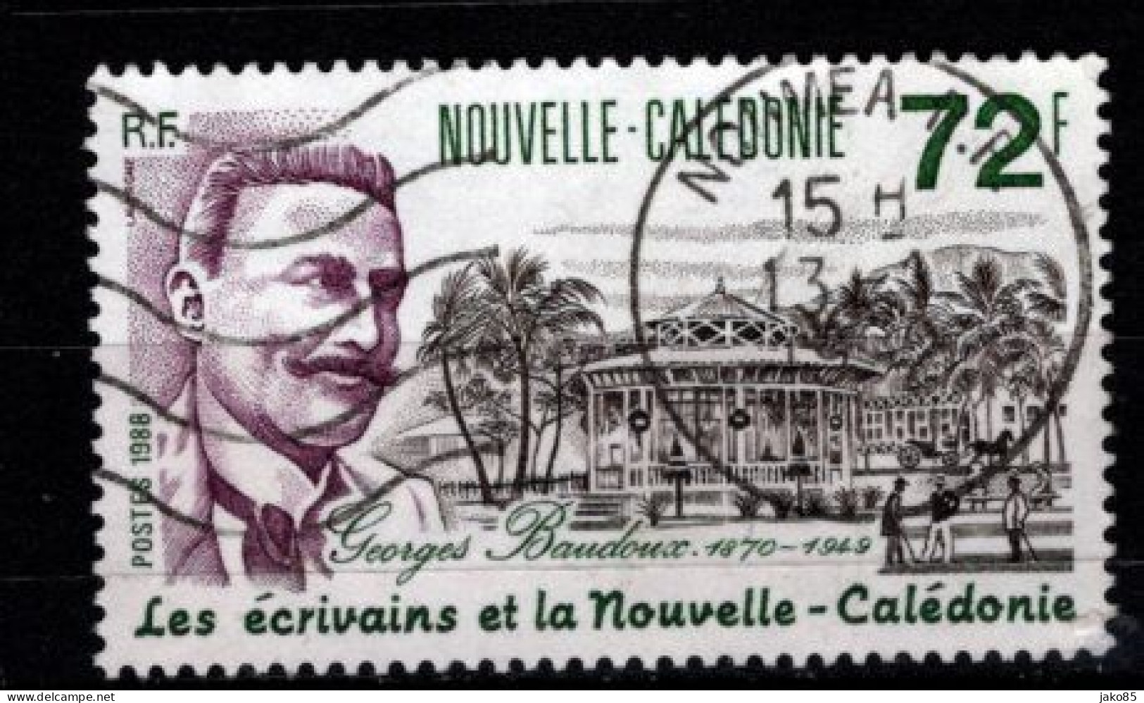 - Nelle Caledonie - 1988 - YT N° 564 - Oblitéré - Ecrivain Baudoux - - Oblitérés