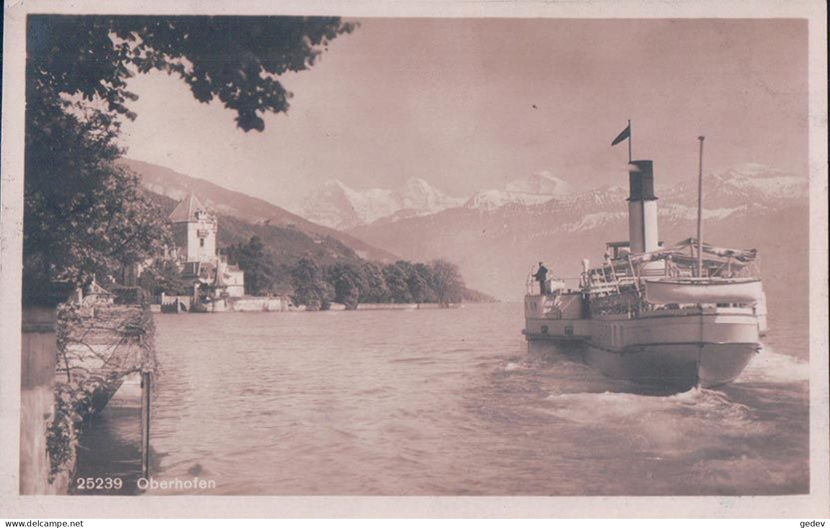 Oberhofen BE, Bateau Du Lac De Thoune à Vapeur (25239) - Berthoud