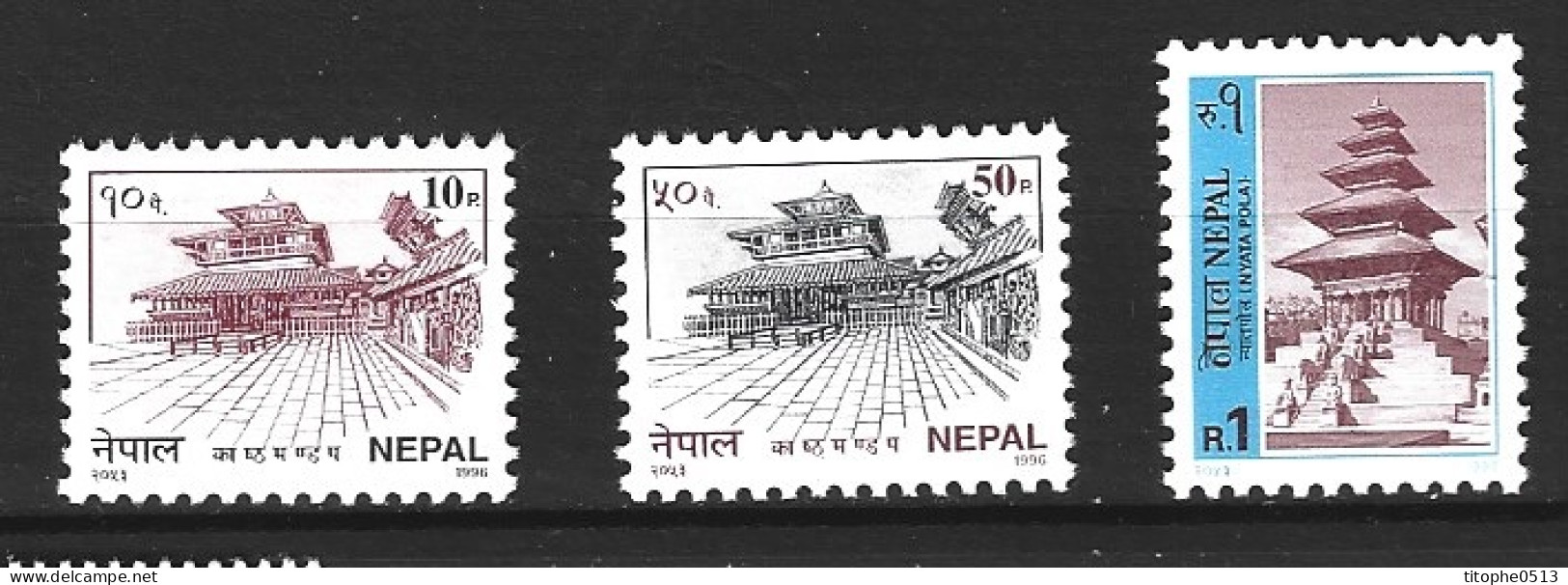 NEPAL. N°588-90 De 1996. Temples. - Hindouisme