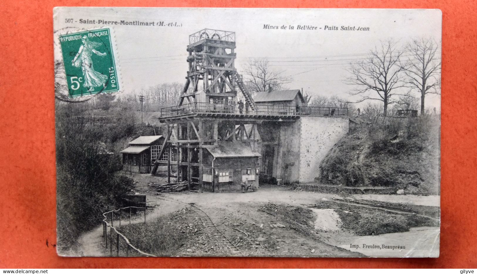 CPA (49) Saint Pierre Montlimart. Mines De La Bellière. Puits Saint  Jean. (4A.n°1454) - Montrevault