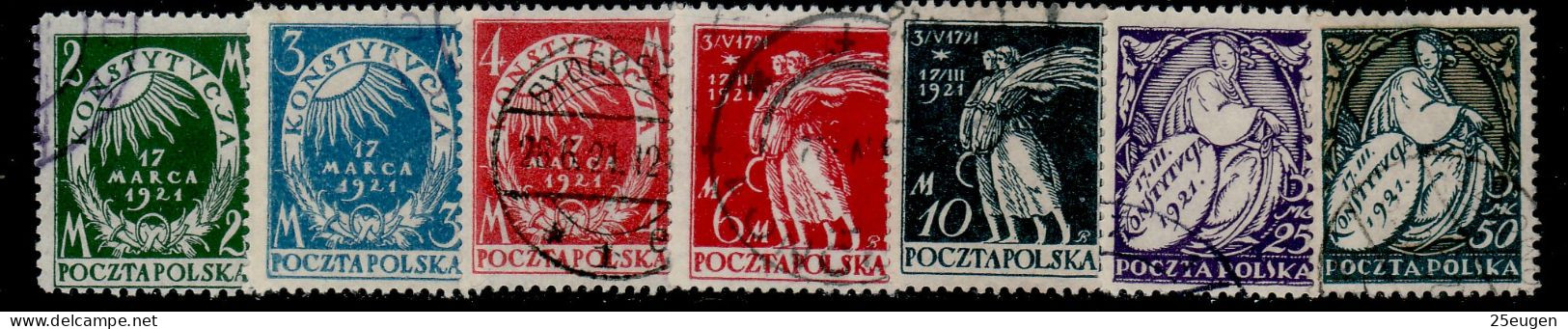 POLAND 1921 MICHEL NO: 164-170 USED - Used Stamps