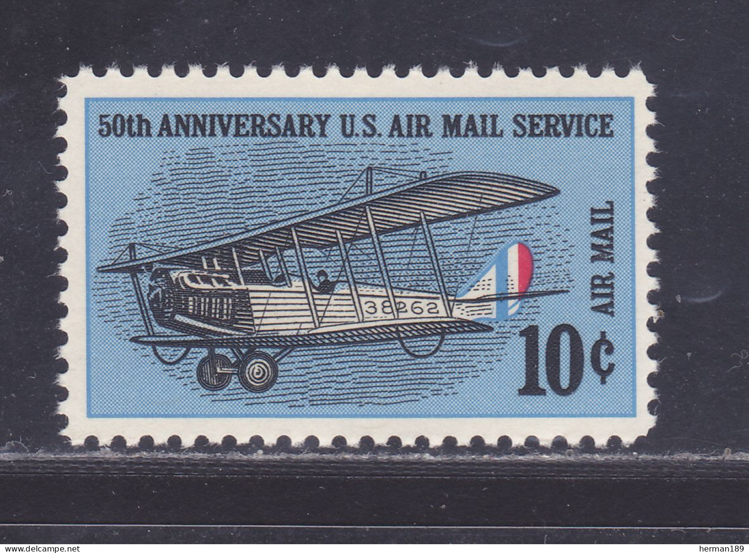 ETATS-UNIS AERIENS N°   70 ** MNH Neuf Sans Charnière, TB  (D6515) 50 Ans Du Service De La Poste Aérienne - 1968 - 3b. 1961-... Unused