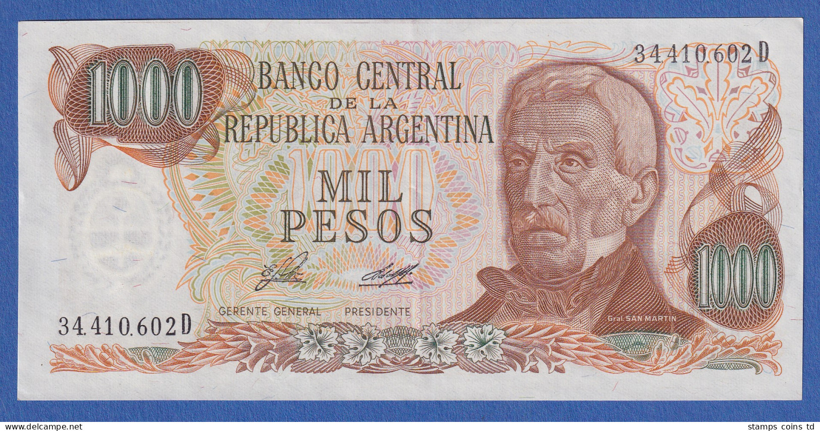 Argentinien 1976 Banknote 1000 Pesos Bankfrisch, Unzirkuliert. - Other - America