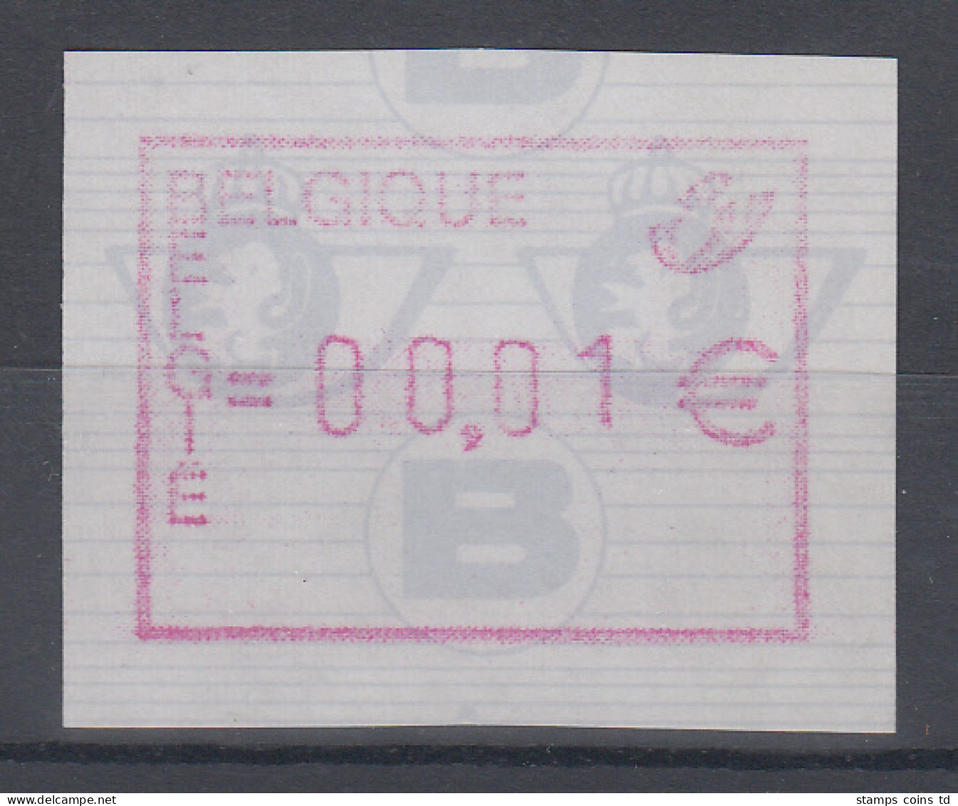 Belgien FRAMA-ATM Dauerausgabe Postembleme 2002, Matte Gummierung **  - Sonstige & Ohne Zuordnung