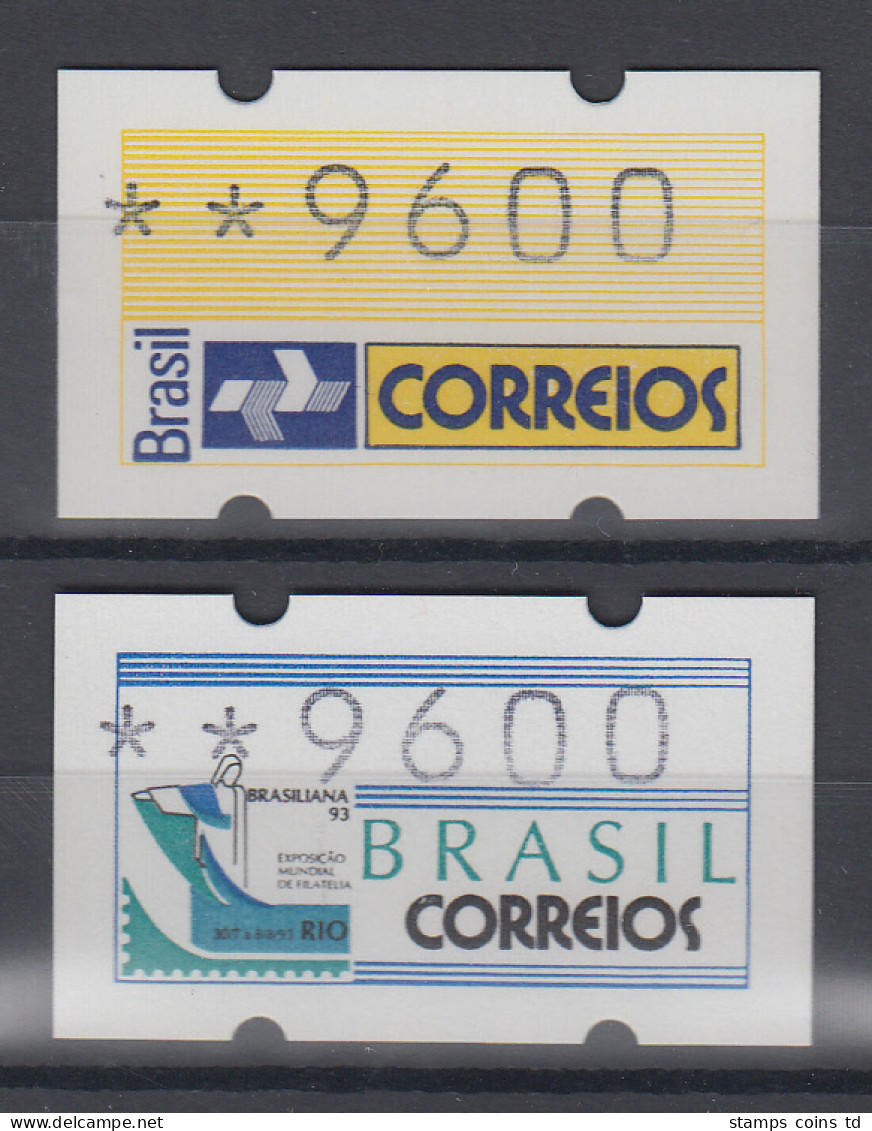 Brasilien Klüssendorf-ATM Postemblem / BRASILIANA'93,  Mi.-Nr. 4 Und 5 ** - Viñetas De Franqueo (Frama)