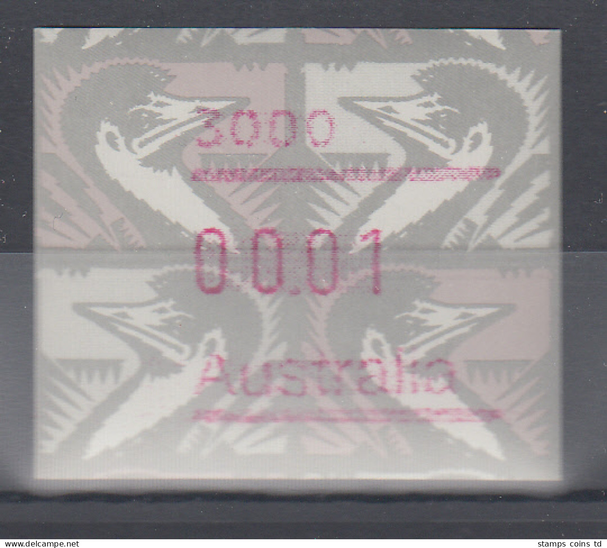 Australien Frama-ATM Emu Grau Mit Postcode 3000 ** - Machine Labels [ATM]