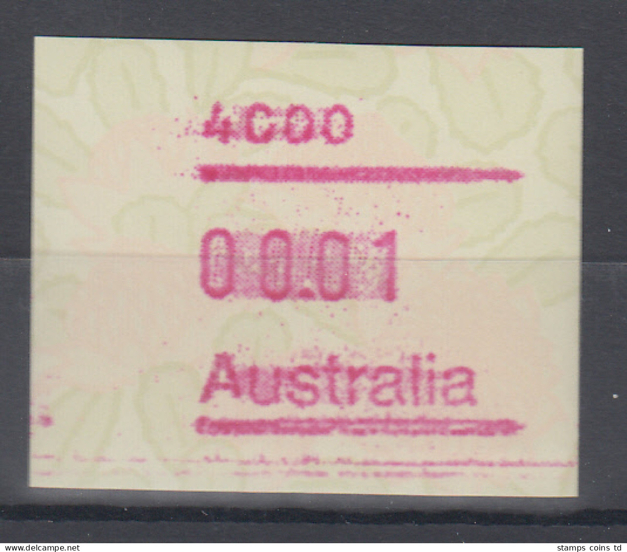 Australien Frama-ATM Waratah-Blume Mit Postcode 4000 ** - Timbres De Distributeurs [ATM]