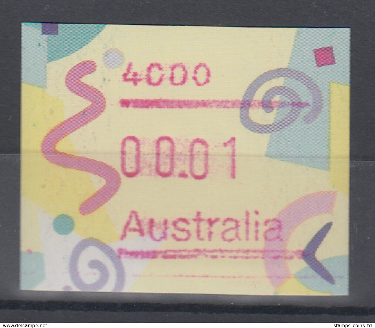 Australien Frama-ATM "Festive Frama"  Mit Postcode 4000 ** - Automatenmarken [ATM]