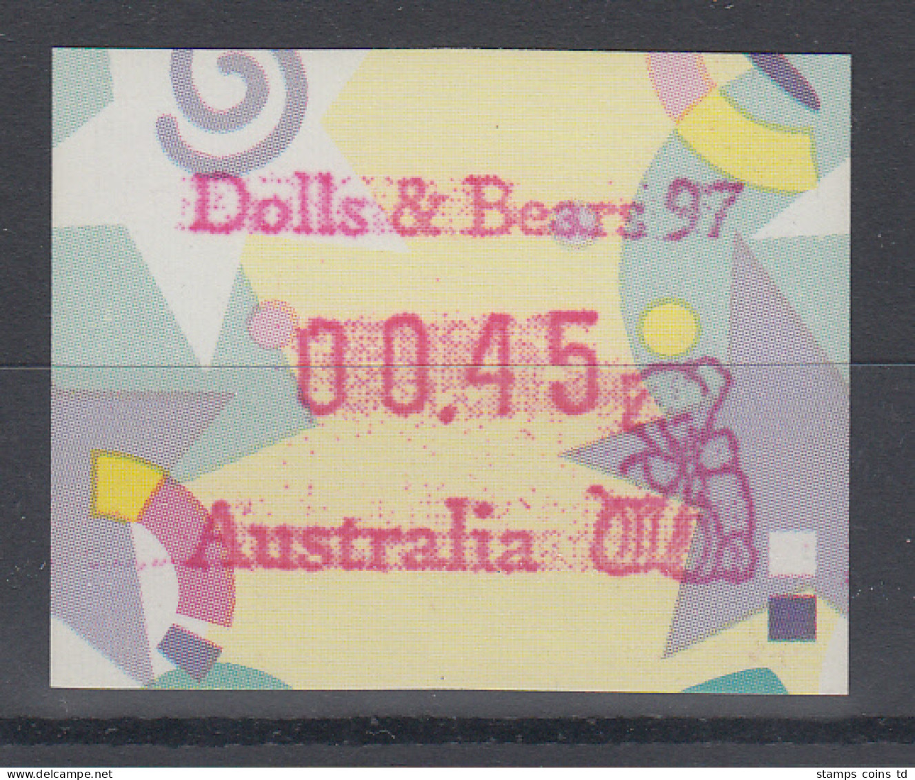 Australien Frama-ATM "Festive Frama"  Sonderausgabe Dolls & Bears 97  ** - Viñetas De Franqueo [ATM]