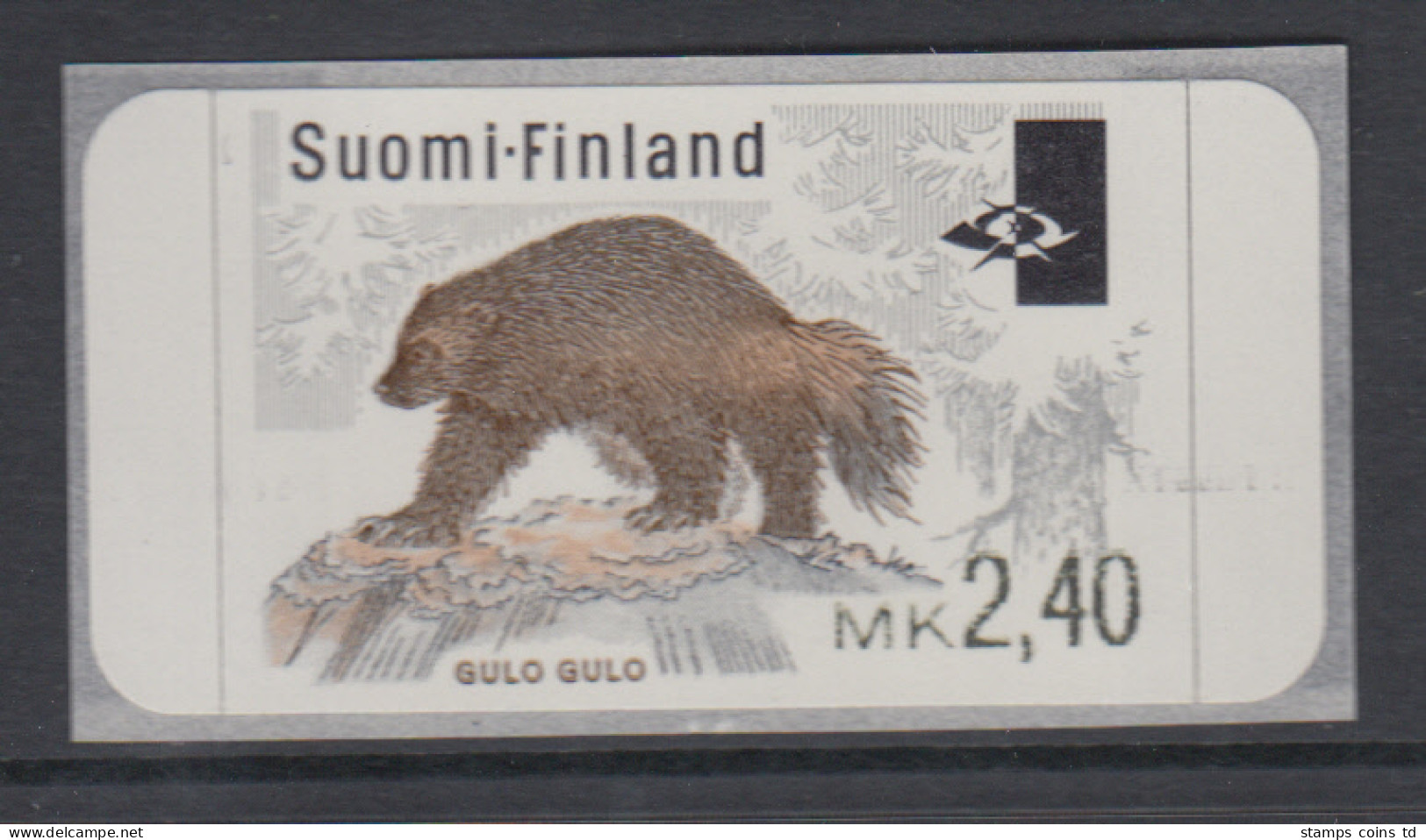 Finnland 1995, ATM Vielfraß, Werteindruck Breit 2,40, Mi.-Nr. 29.2 - Machine Labels [ATM]