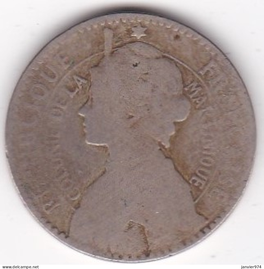 Colonie De La Martinique, Bon Pour 1 Franc 1897 , En Maillechort, Lec# 12 - Guadeloupe En Martinique