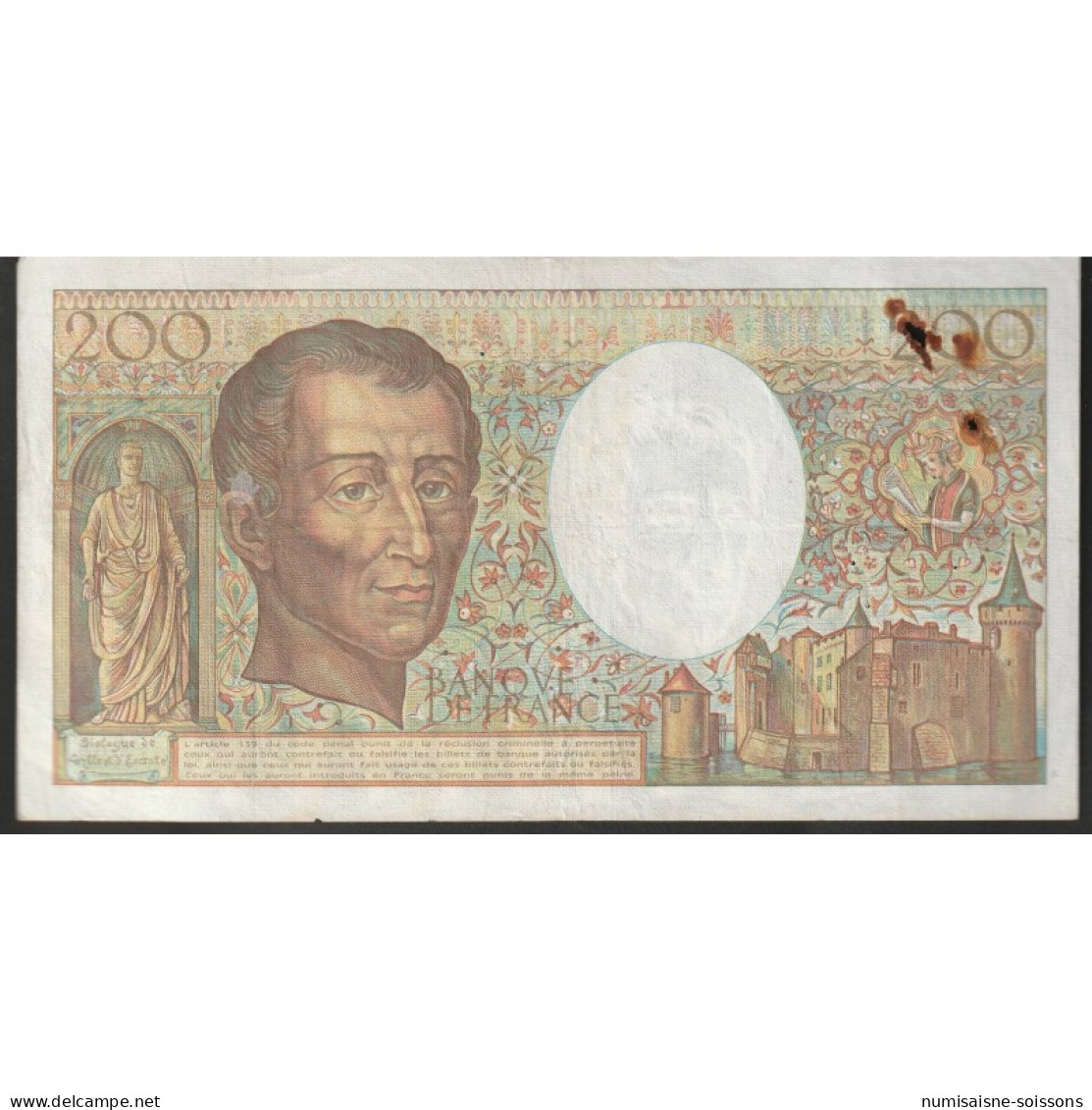 FAY 70/04 - 200 FRANCS MONTESQUIEU - 1984 - D.026 - PICK 155 - TB - 200 F 1981-1994 ''Montesquieu''