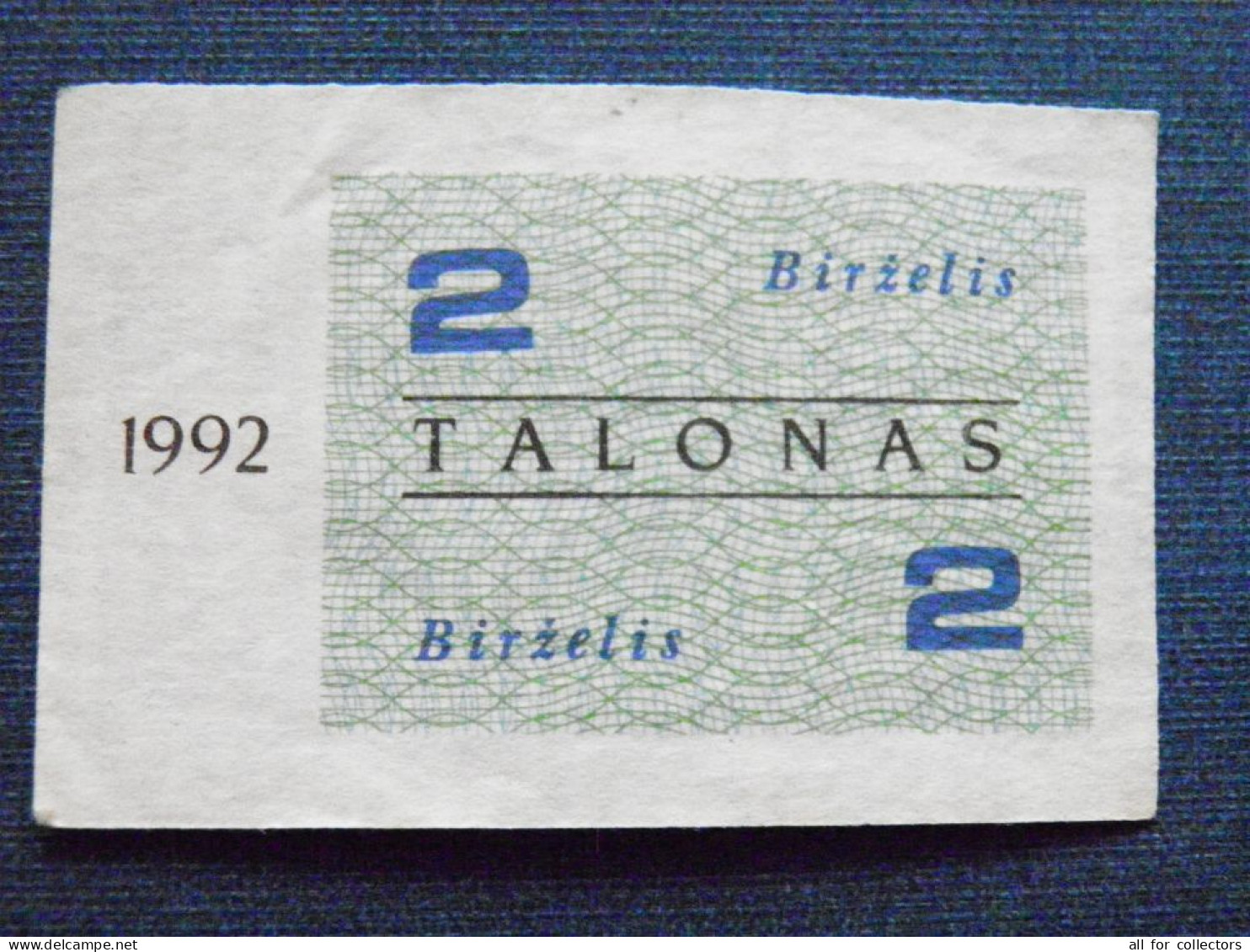 2 Talonas 1992 Lithuania June - Lituanie