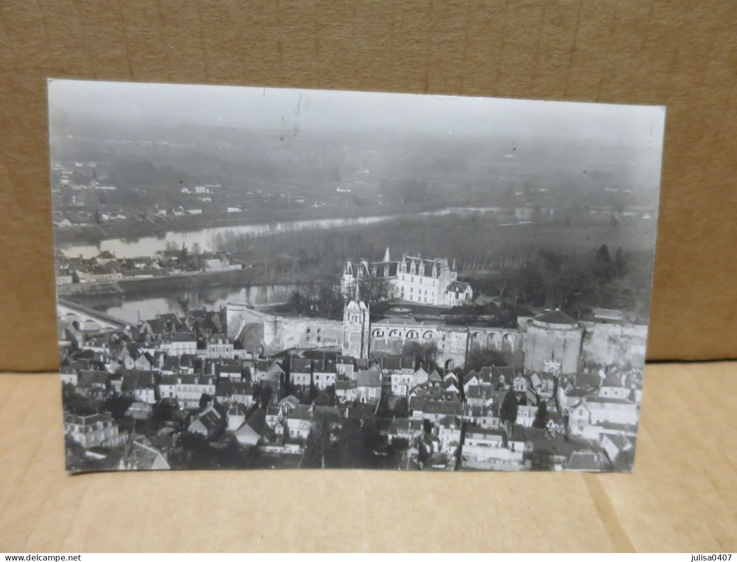 AMBOISE (37) Carte Photo Vue Aérienne De La Ville Et Du Chateau - Amboise