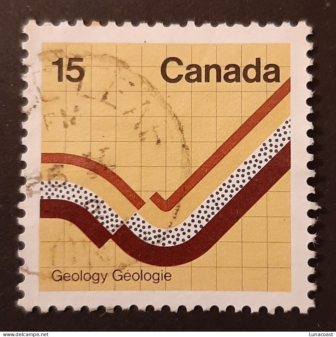 Canada 1972  USED  Sc582 And 583,   2 X 15c PHOSPHOR, Tagged GT2, Earth Sciences - Usati