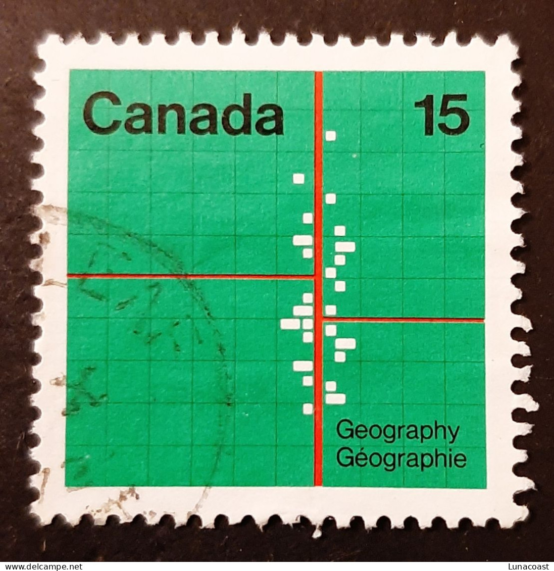 Canada 1972  USED  Sc582 And 583,   2 X 15c PHOSPHOR, Tagged GT2, Earth Sciences - Usados