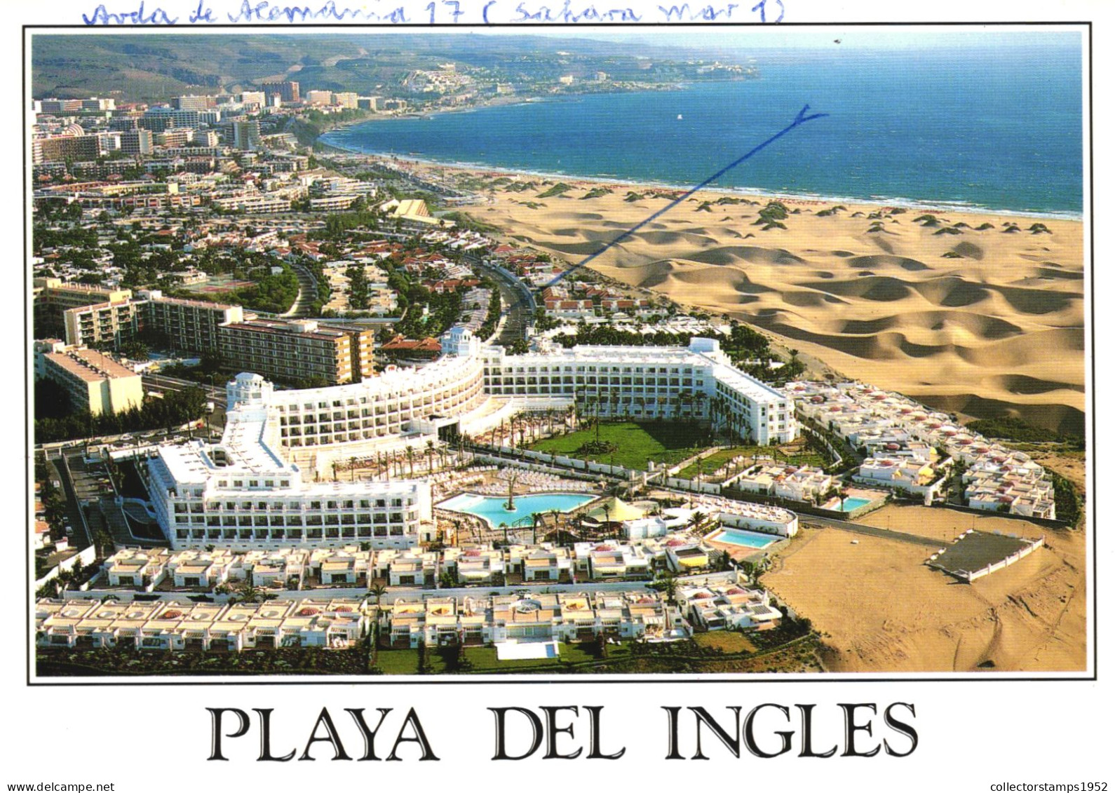 PLAYA DEL INGLES, CANARY ISLANDS, BEACH, ARCHITECTURE, POOL, SPAIN, POSTCARD - Andere & Zonder Classificatie