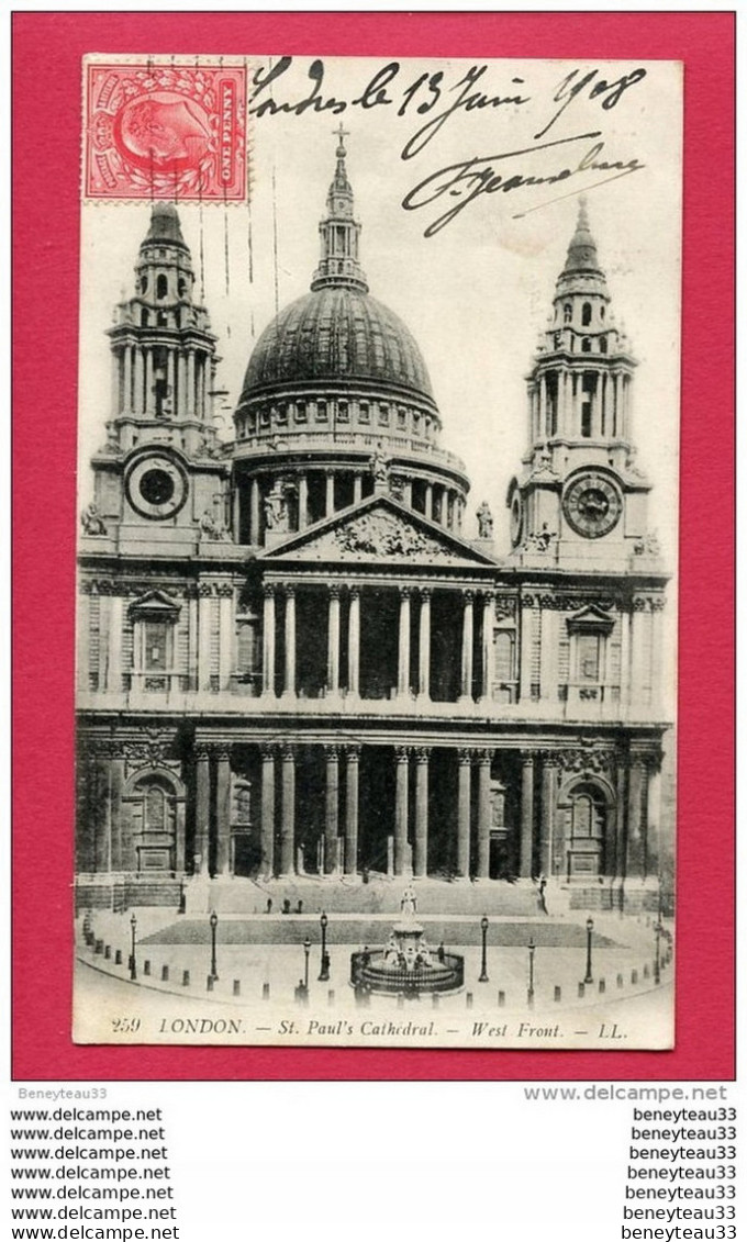 CPA (W 345) 259 LONDON (ROYAUME-UNI) St-Paul's Cathédral West Front LL - St. Paul's Cathedral