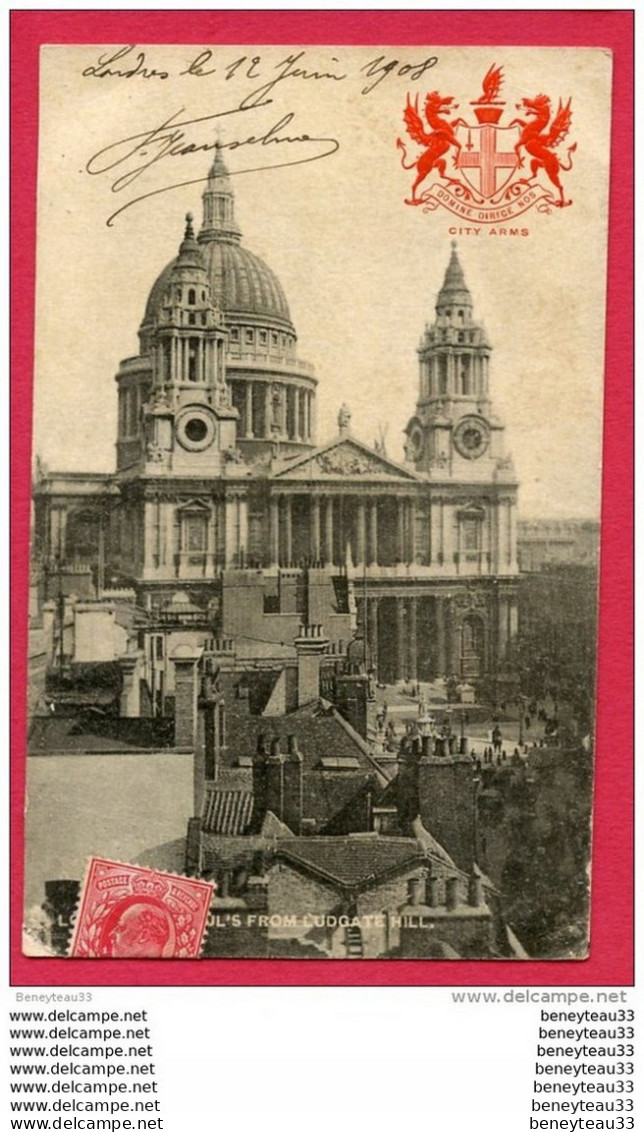CPA (W 343) LONDON ST-PAU'S FROM LUDGATE HILL) (ROYAUME-UNI) - St. Paul's Cathedral