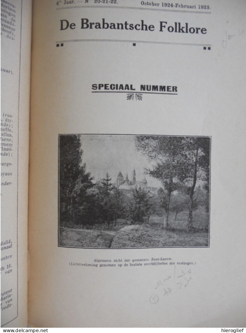 ZOUT-LEEUW Zijne Tentoonstelling V Kunst Oudheidkunde & Folklore 1924 Zoutleeuw Léau Vlaams Brabant Brabantsche Folklore - History