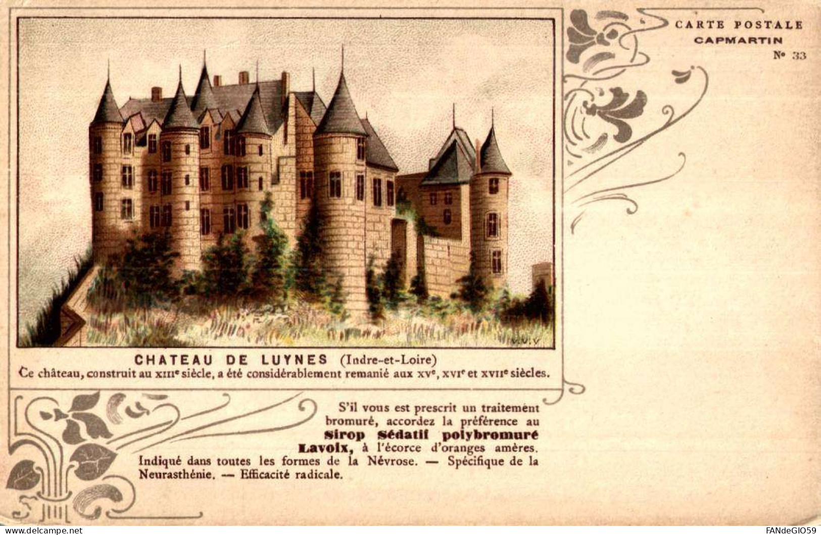 CHATEAU   CARTE POSTALE  / CAPMARTIN  /  LUYNES  /// 30 - Châteaux