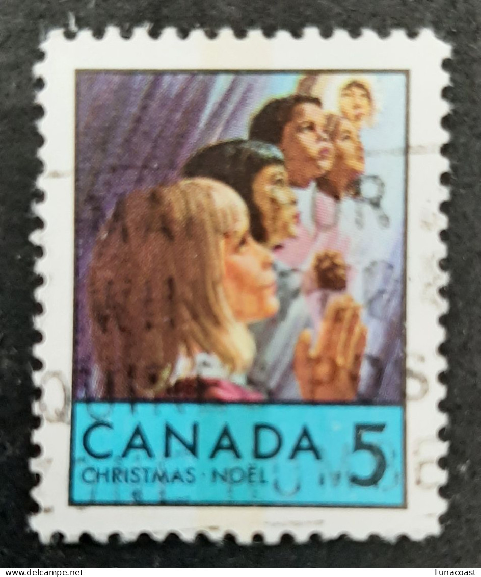 Canada 1965-71  USED  Sc443-488-502-555,   4 X Christmas PHOSPHOR, Tagged W2B/WCB - Usati