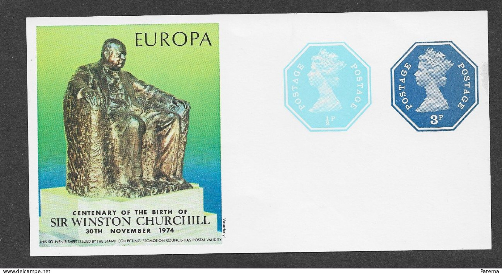 3848   Hojita Inglaterra . Tema EUROPA 1974. Sir Winston Churchill, Nueva , No Charnela , - Sir Winston Churchill