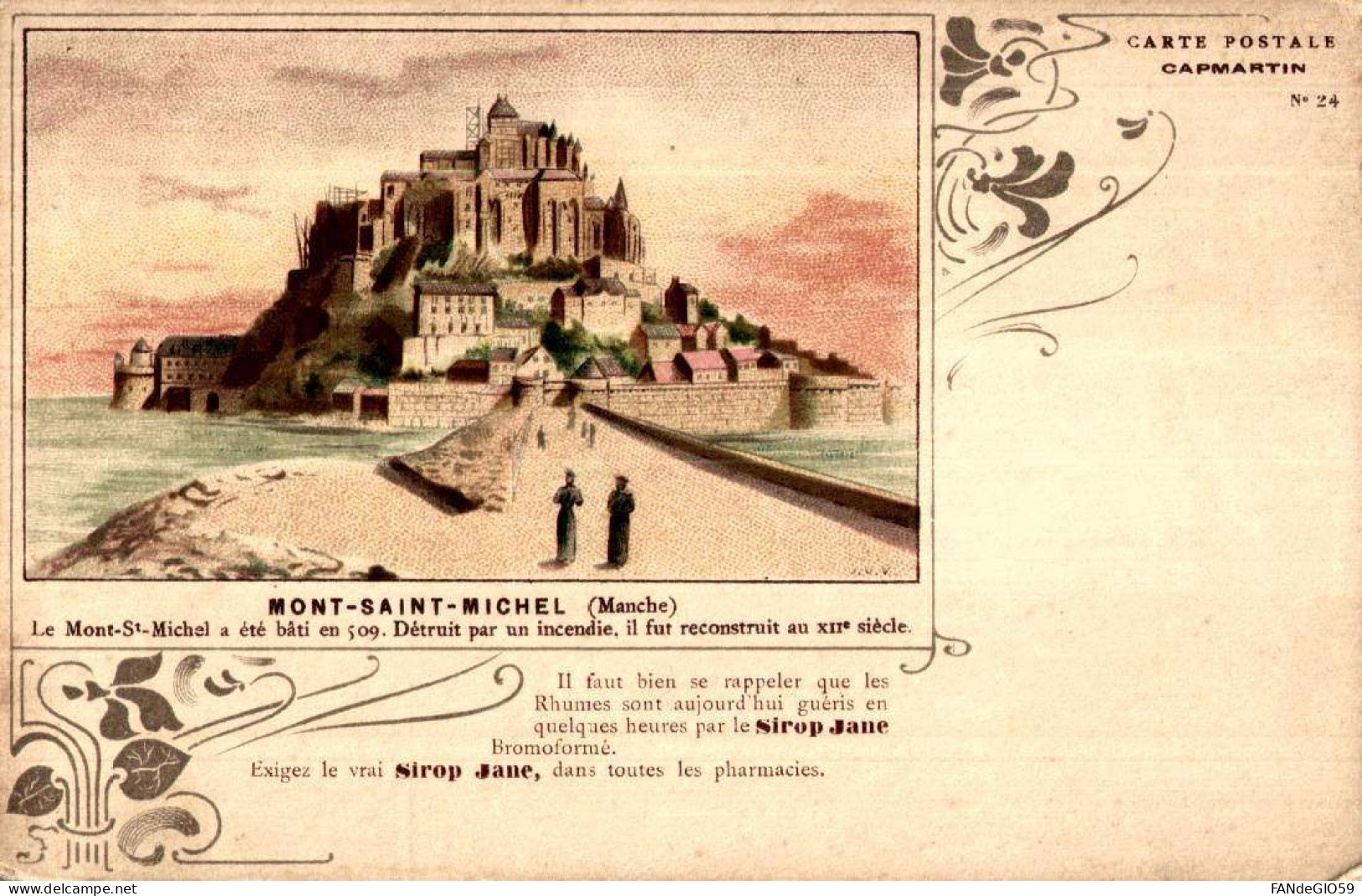 CHATEAU   CARTE POSTALE  / CAPMARTIN  /  CHATEAU DU MONT  SAINT MICHEL   /// 30 - Castelli