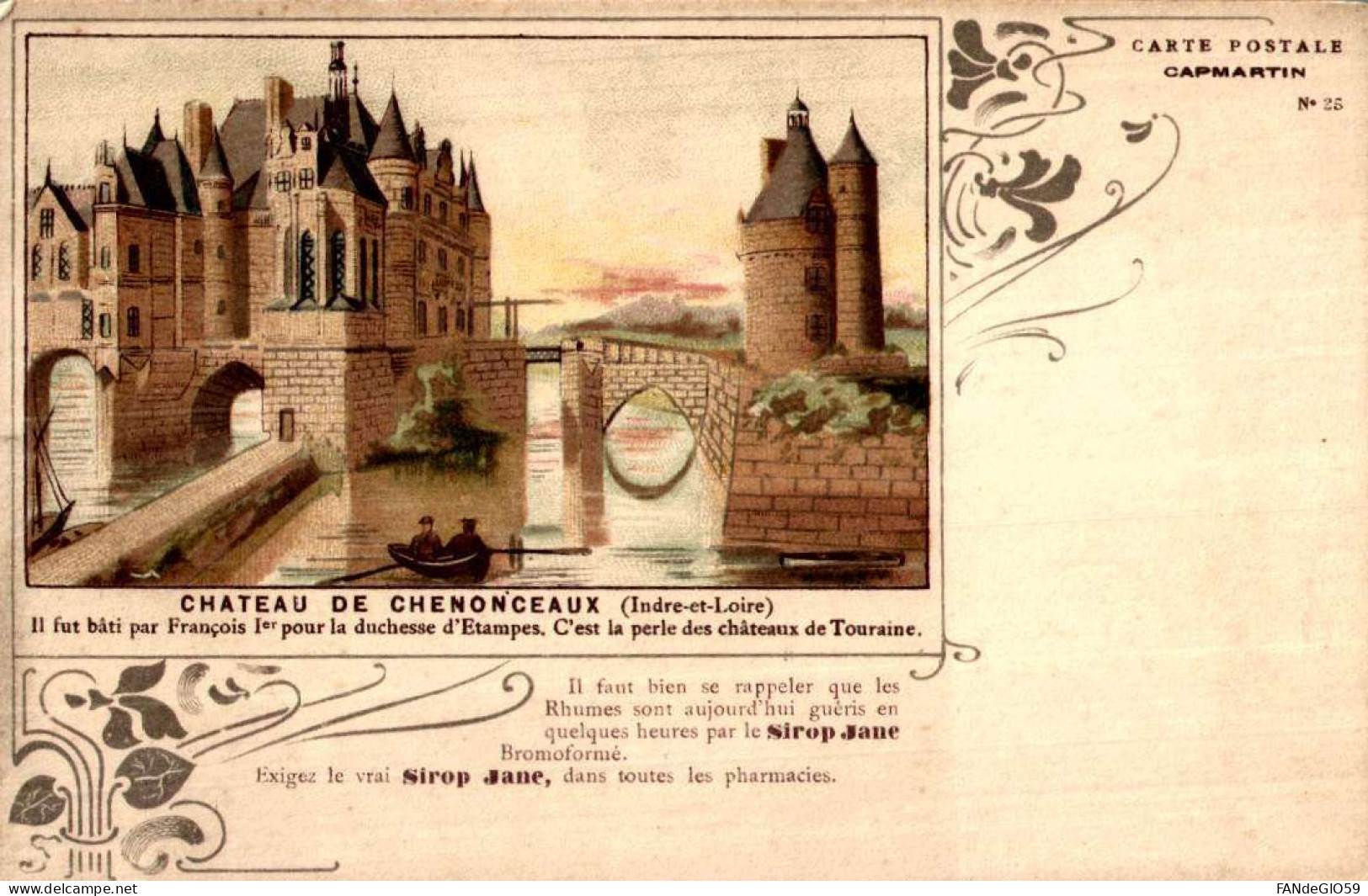 CHATEAU   CARTE POSTALE  / CAPMARTIN  /  CHATEAU DE CHENONCEAUX   /// 30 - Castelli