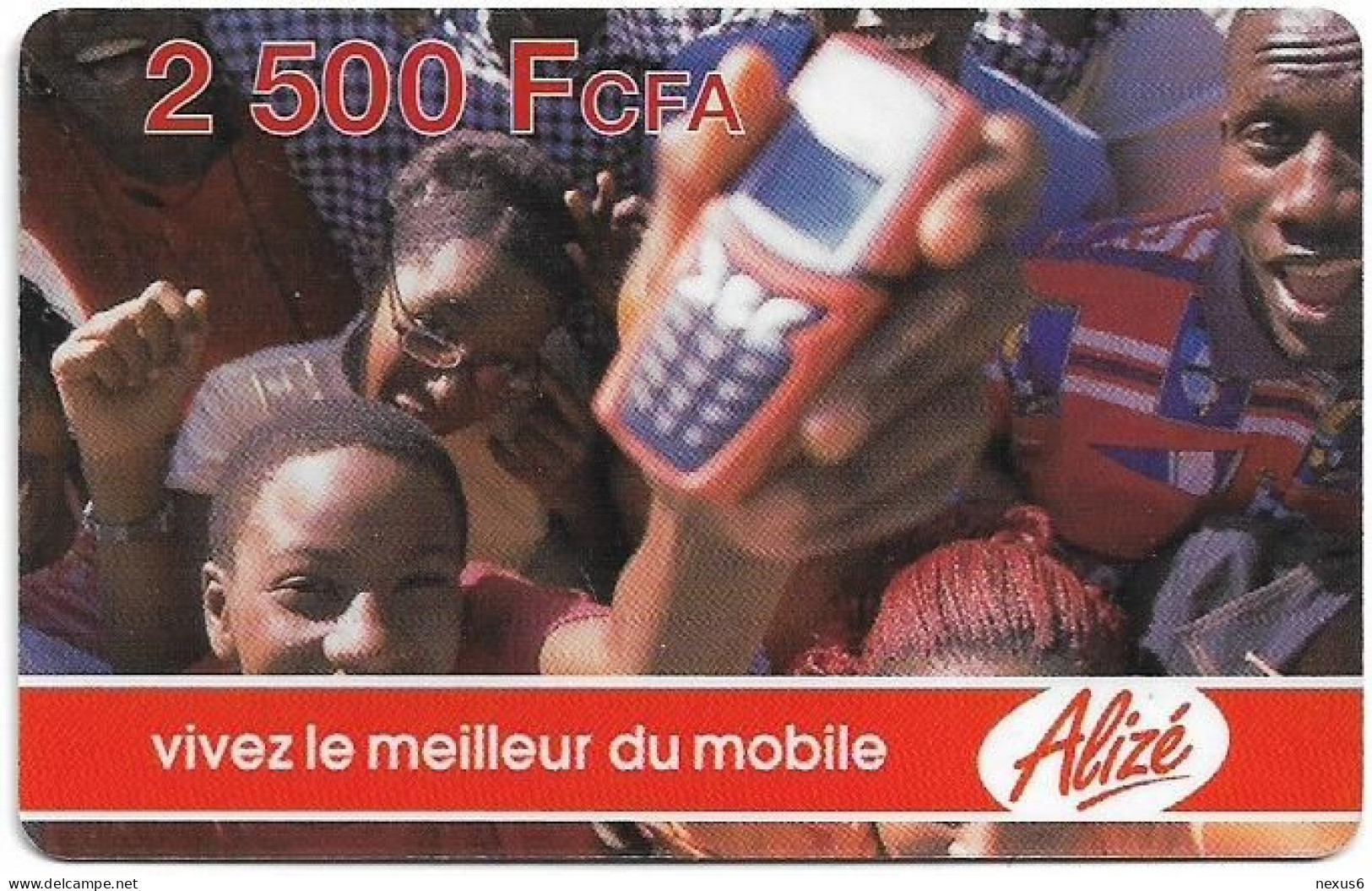 Senegal - Alizé - Vivez Le Meilleur Du Mobile - Crowd And Mobile, Reverse 3, GSM Refill 2.500CFA, Used - Senegal