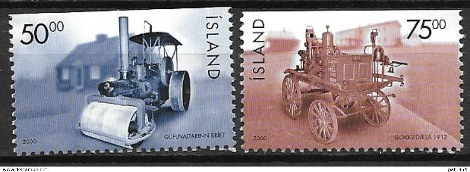 Islande 2000 N°888/889 Neufs** Engin Chantier Et Pompier - Unused Stamps