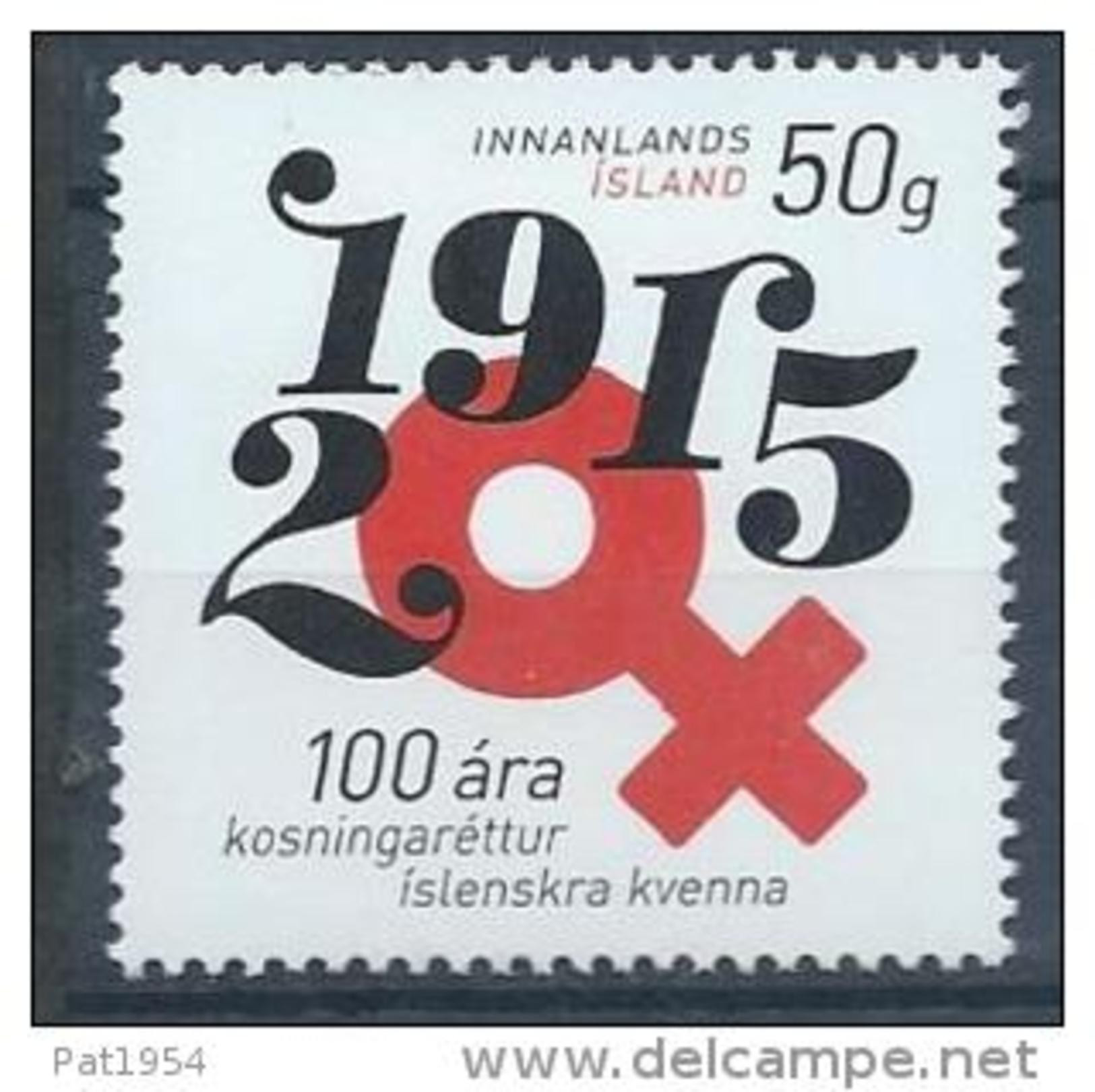 Islande 2015, N°1392 Neuf 100 Ans Du Vote Des Femmes - Unused Stamps