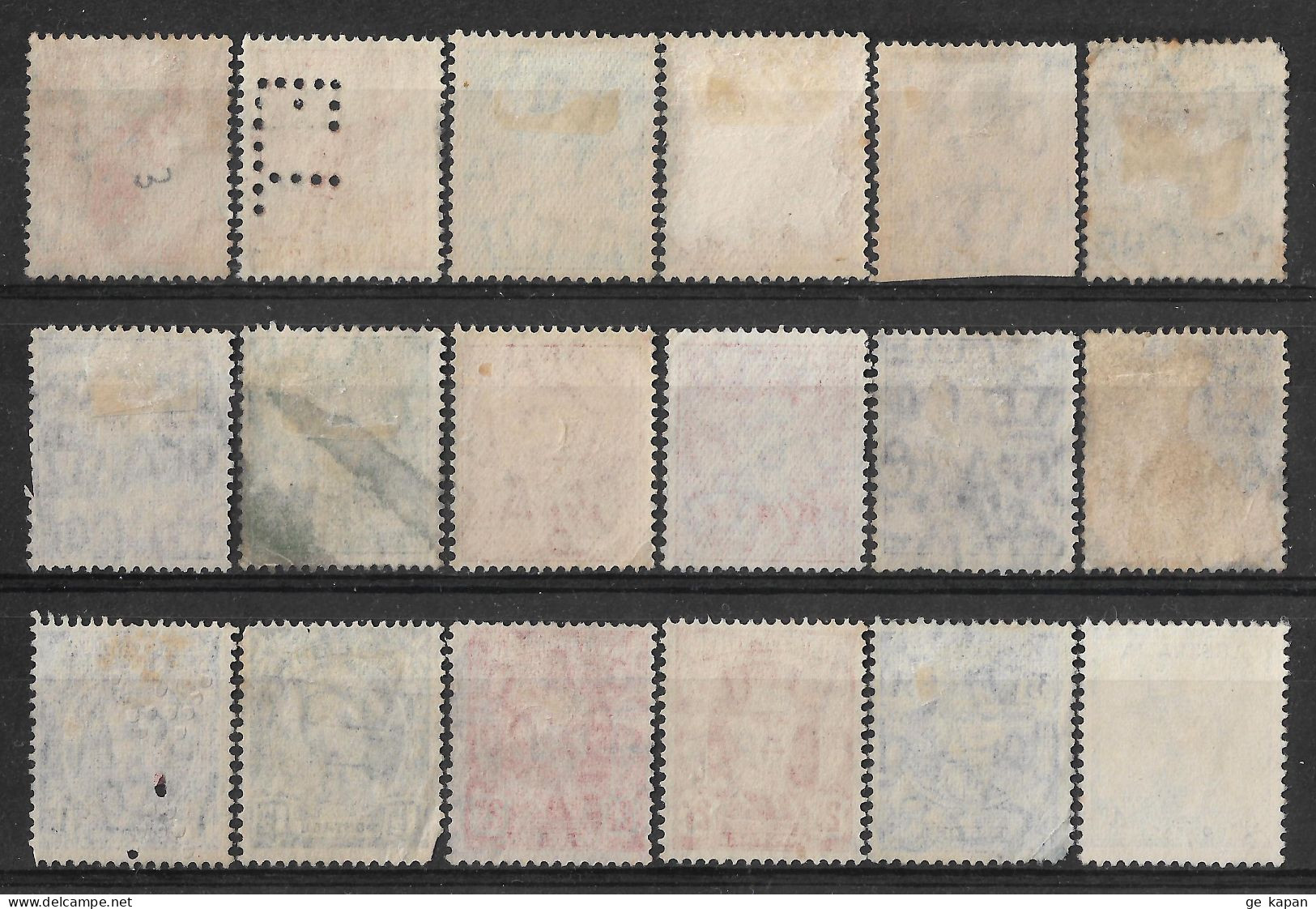 1937-1956 AUSTRALIA 18 USED STAMPS (Scott # 166,167,169,173,175,181,181B,182,182B,183A,191,192,194,195,293) CV $6.30 - Used Stamps