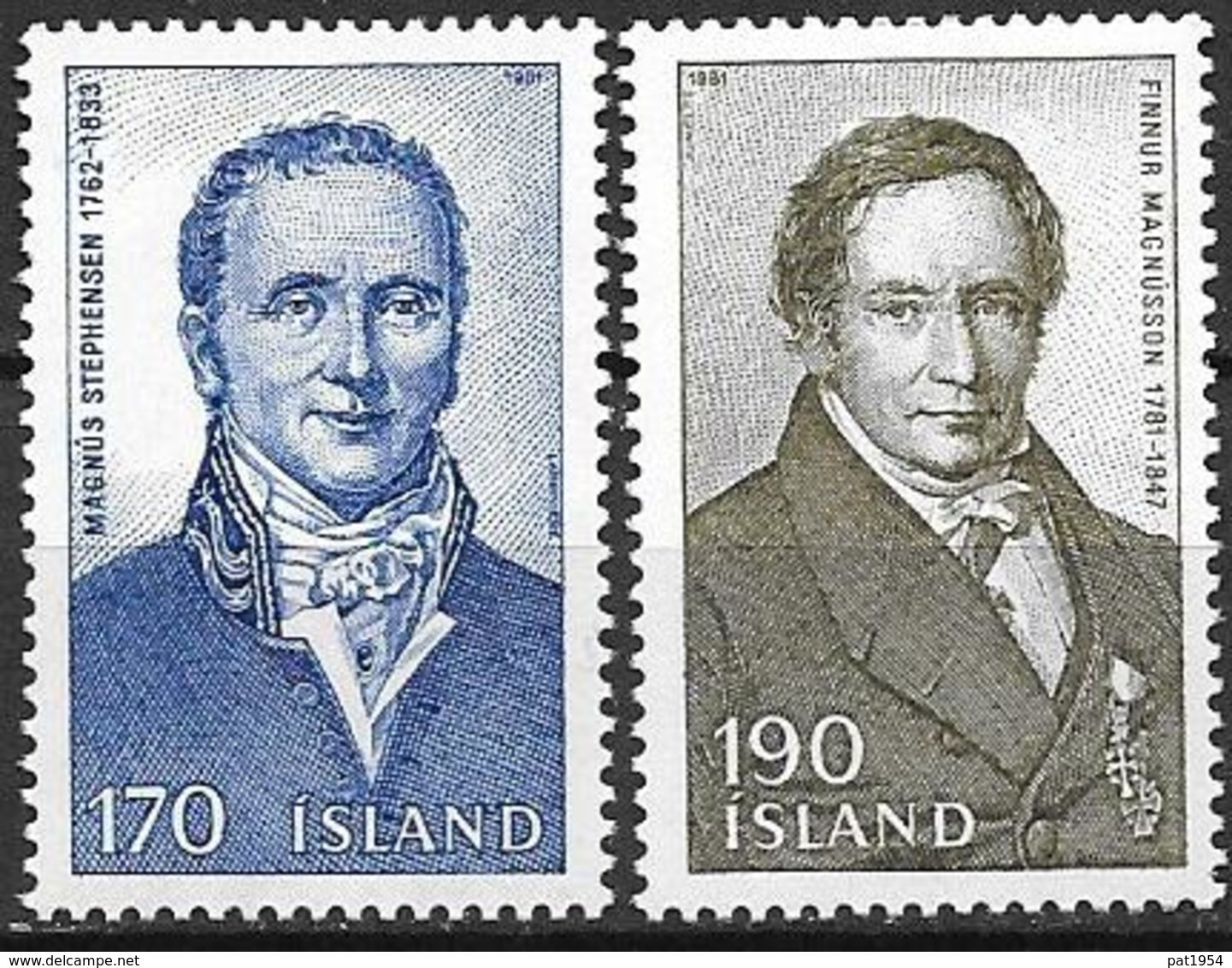 Islande 1981 N° 516/517 Neufs Personnalités - Unused Stamps