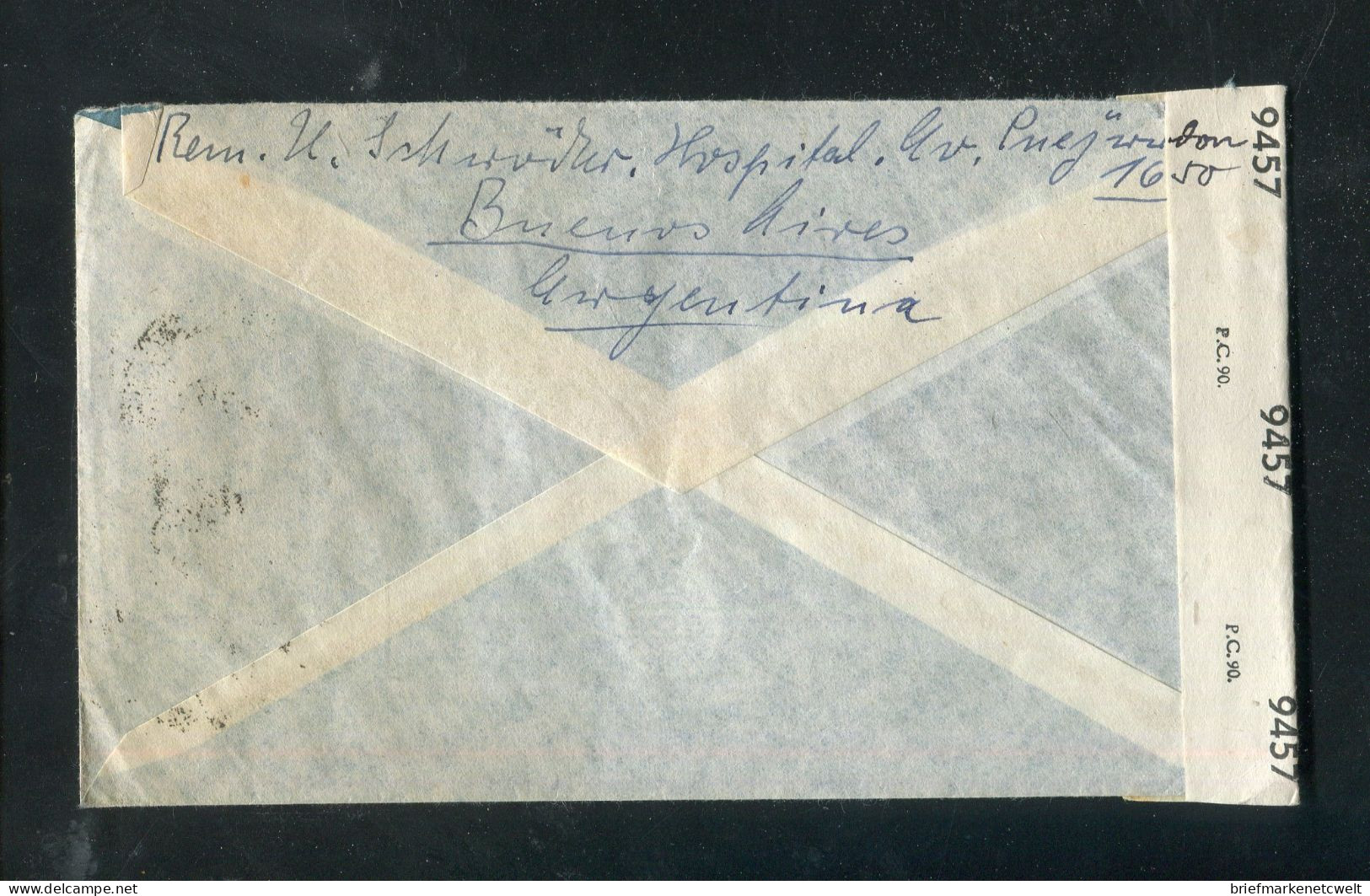 "ARGENTINIEN" 1948, Brief Mit "ZENSUR" (OPENED BY EXAMINER) Nach Deutschland (60054) - Briefe U. Dokumente
