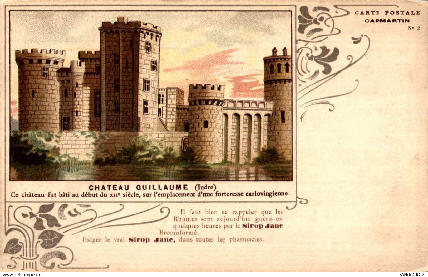 CARTE POSTALE CAPMARTIN  / CHATEAU  GUILLAUME   /// 30 - Castelli