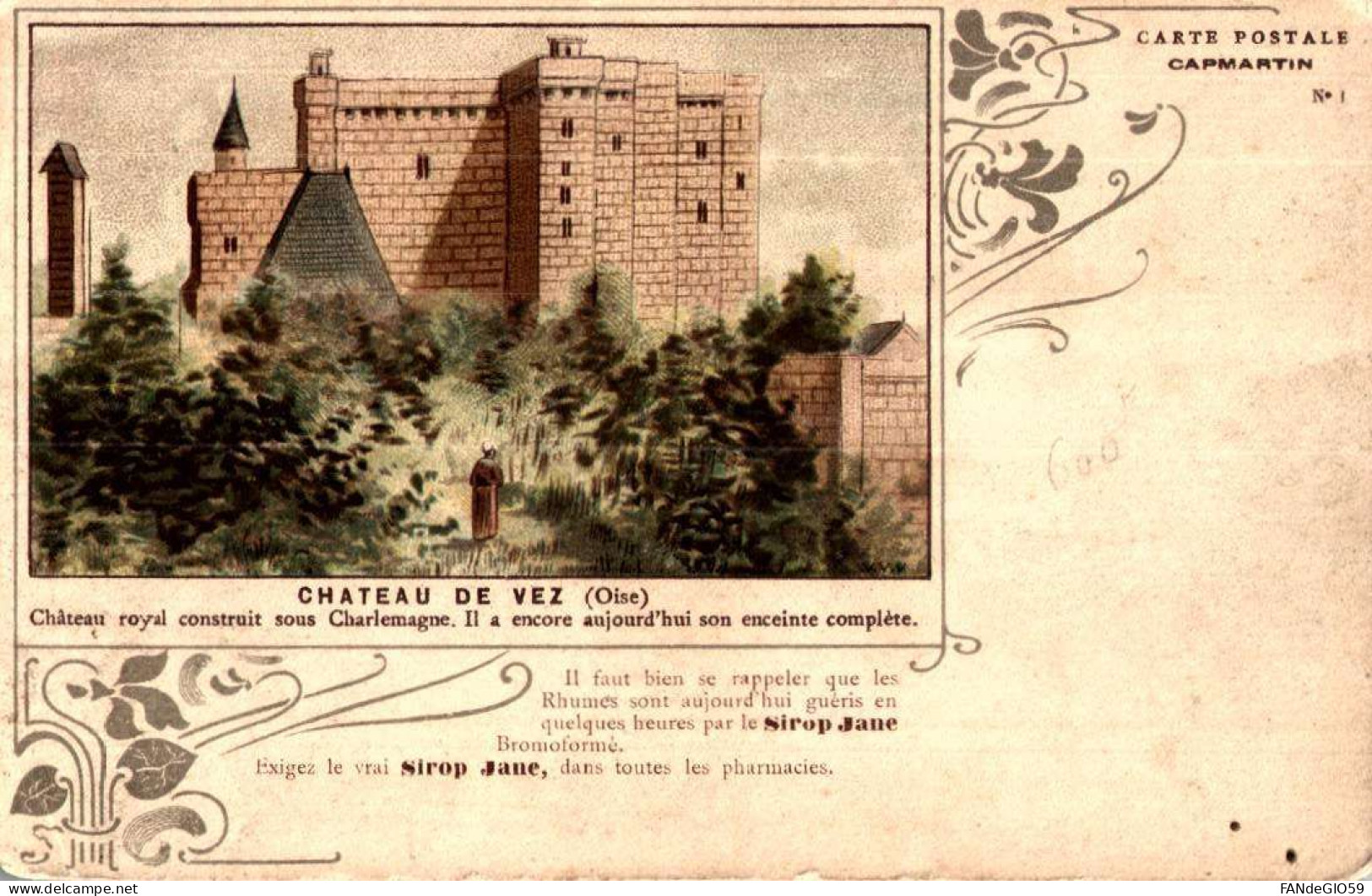 CARTE POSTALE CAPMARTIN  / CHATEAU   DE VEZ  /// 30 - Kastelen