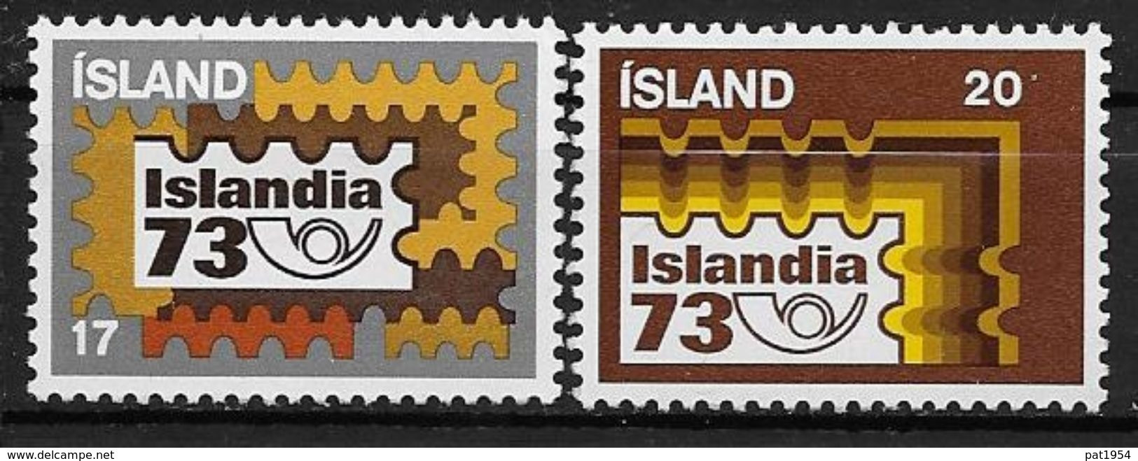 Islande 1973 N° 435/436  Neufs ** MNH Expo Philatélique - Ongebruikt