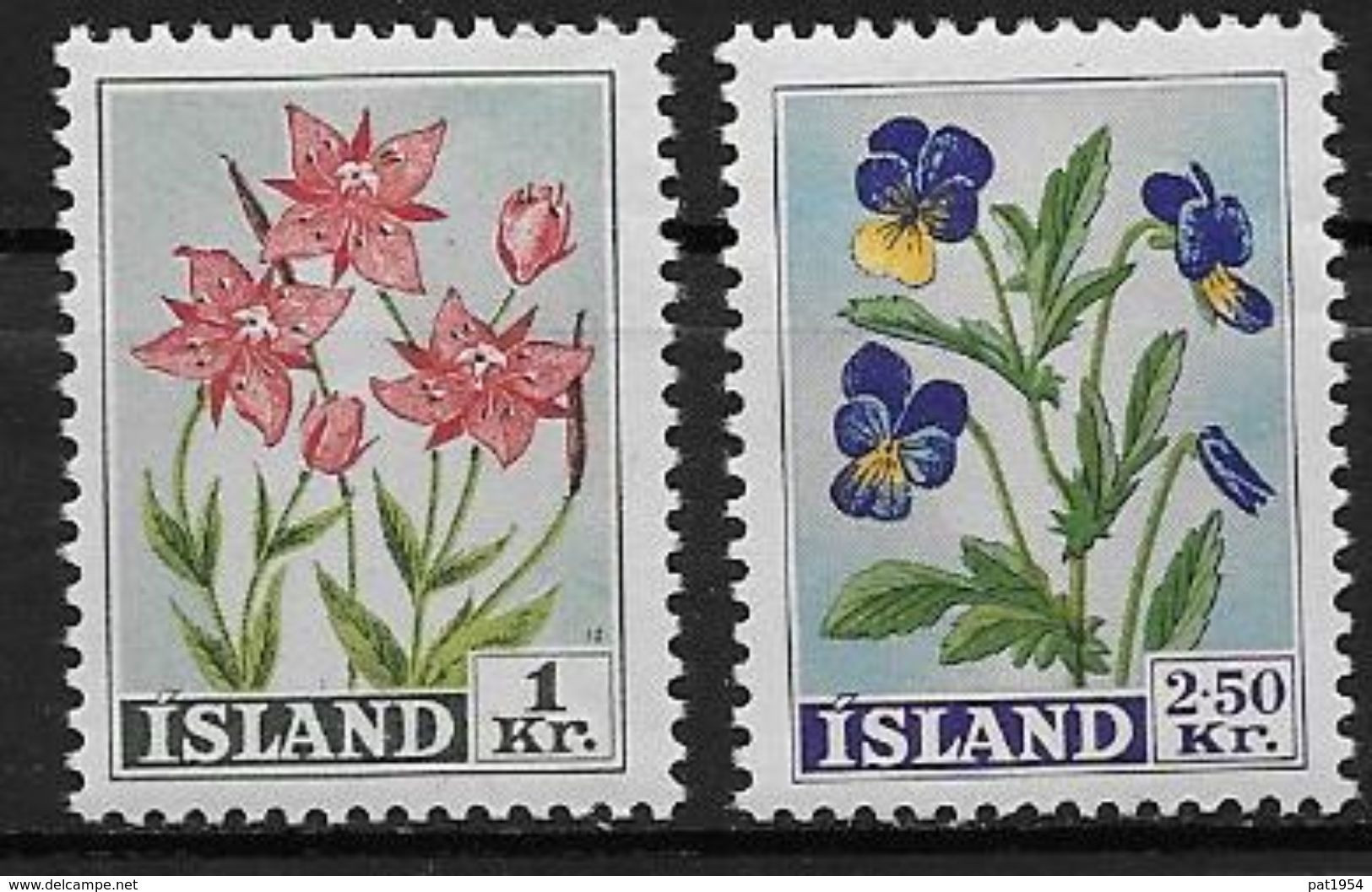 Islande 1958 N° 281/282  Neufs ** MNH Fleurs - Nuevos