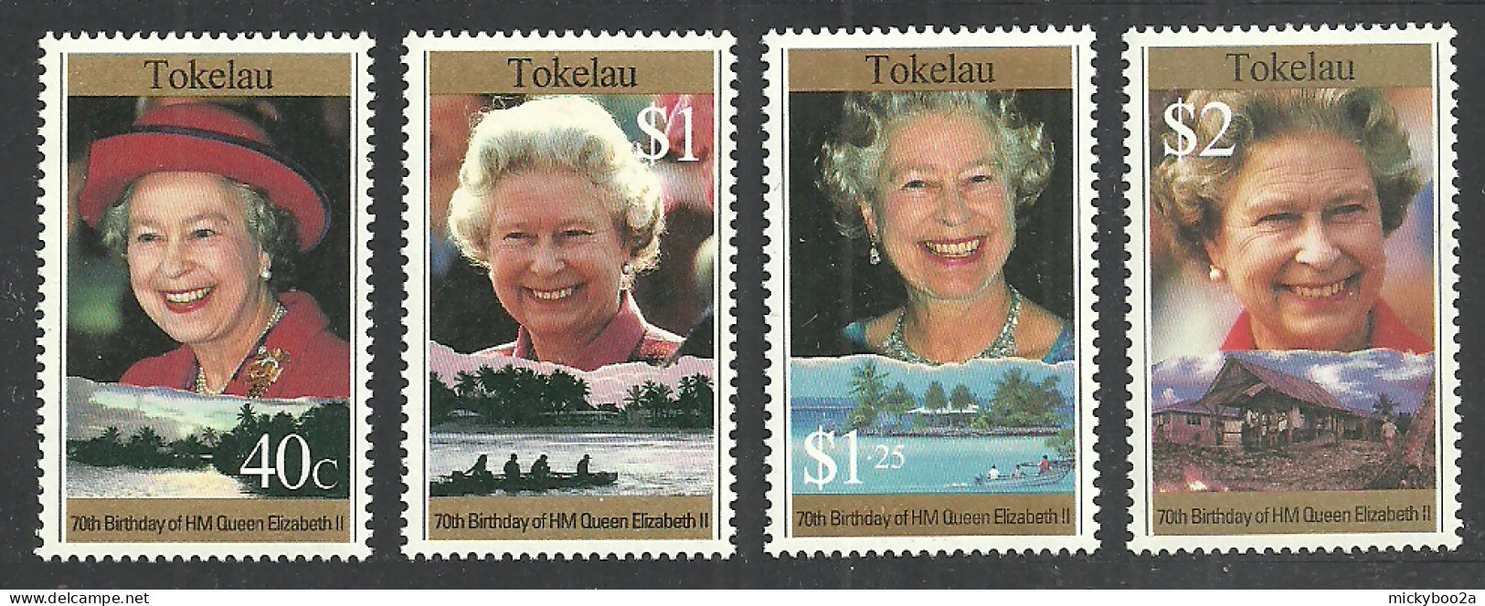 TOKELAU 1996 ROYALTY ROYAL QUEENS 70TH BIRTHDAY SET MNH - Tokelau