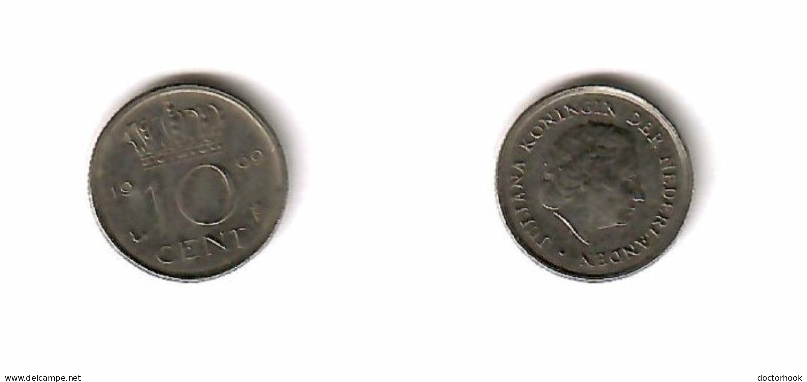 NETHERLANDS   10 CENTS 1969 (KM # 182) #7628 - 1948-1980 : Juliana