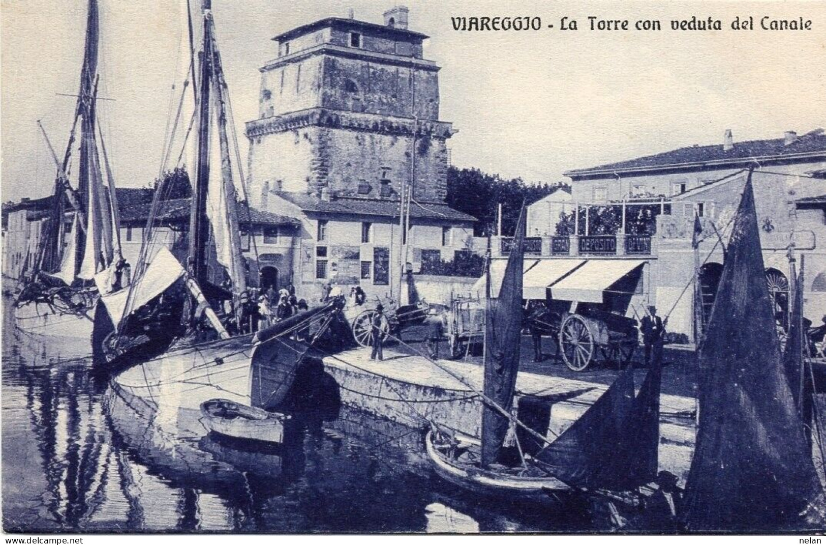 VIAREGGIO - LA TORRE CON VEDUTA DEL CANALE - F.P. - Viareggio