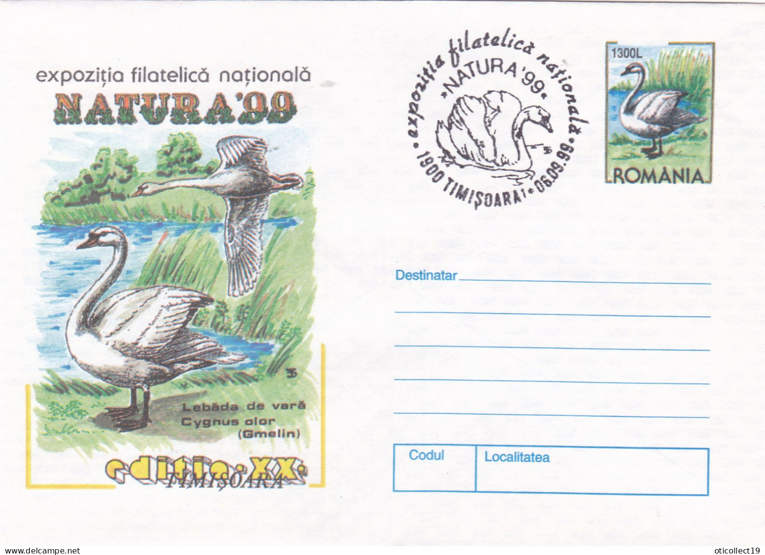 BIRDS DRUCKS,STATIONERY COVERS ,1999, ROMANIA - Canards