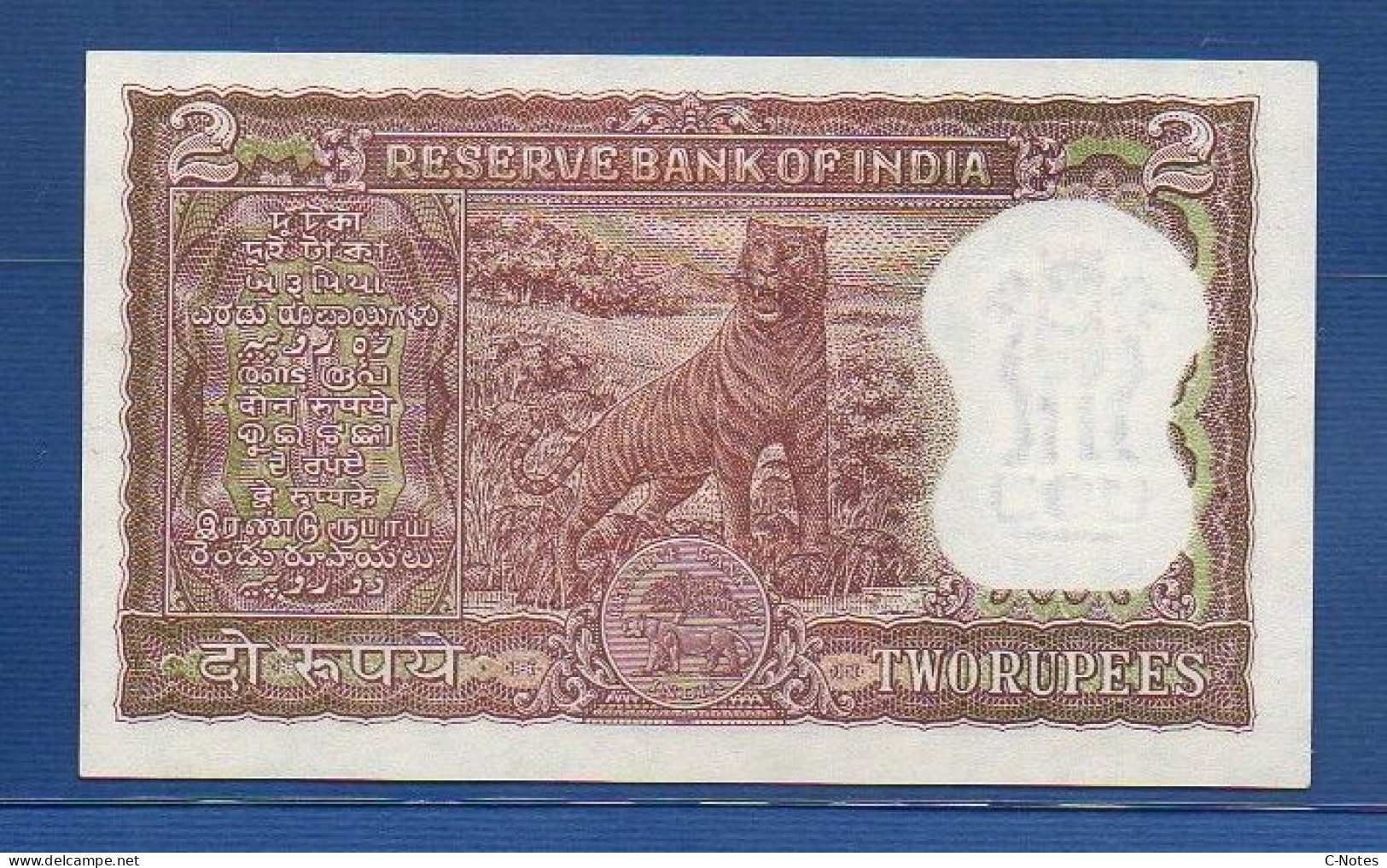 INDIA - P. 51a – 2 Rupees ND, UNC,  Serie D57 771089 - Signature: Bhattacharya (1962-1967) - India