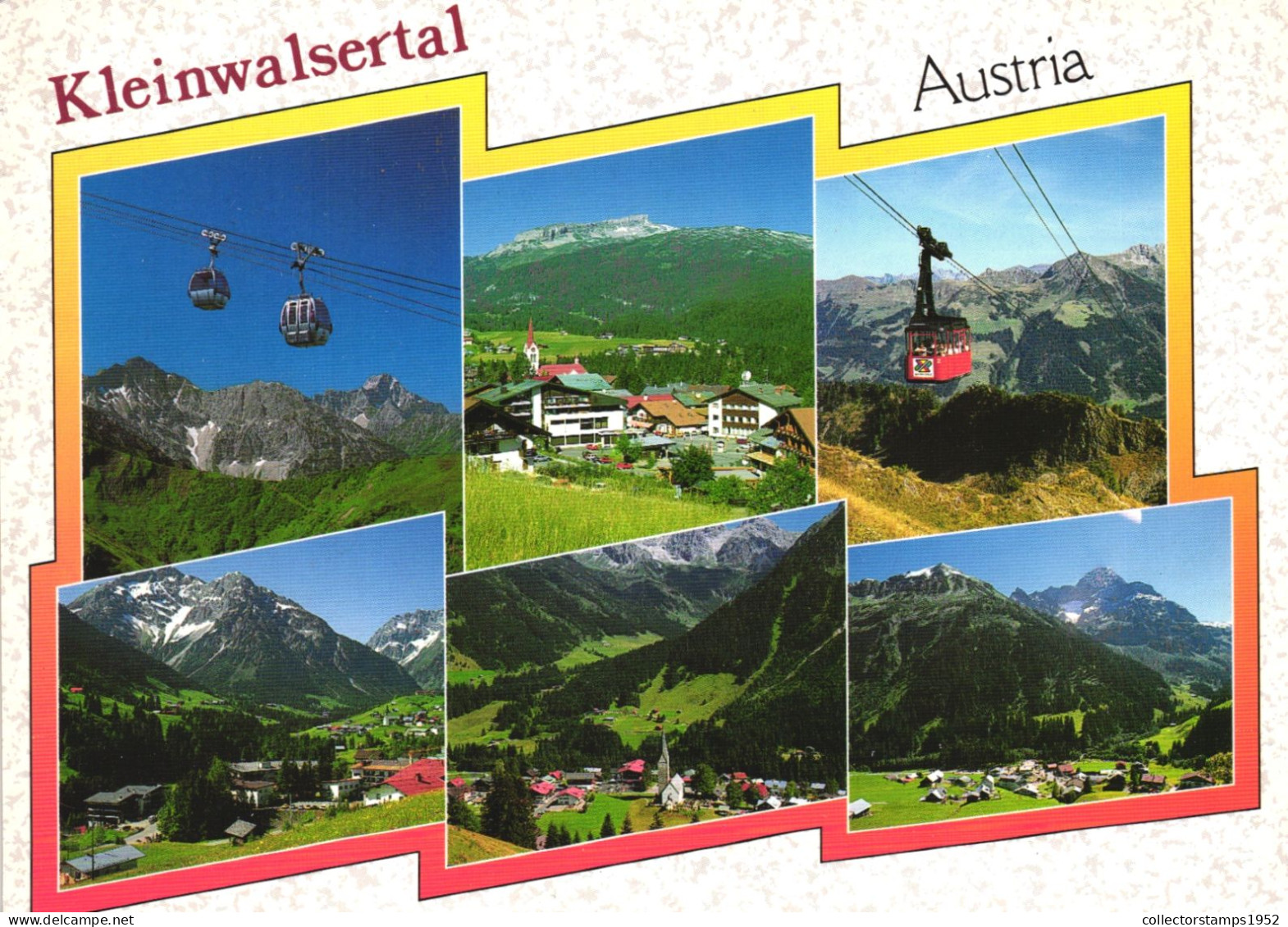 KLEINWALSERTAL, VORARLBERG, MULTIPLE VIEWS, ARCHITECTURE, CABLE CAR, MOUNTAIN, AUSTRIA, POSTCARD - Kleinwalsertal