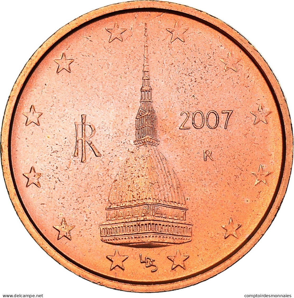 Italie, 2 Euro Cent, The Mole Antonelliana, 2007, SPL+, Copper Plated Steel - Italia